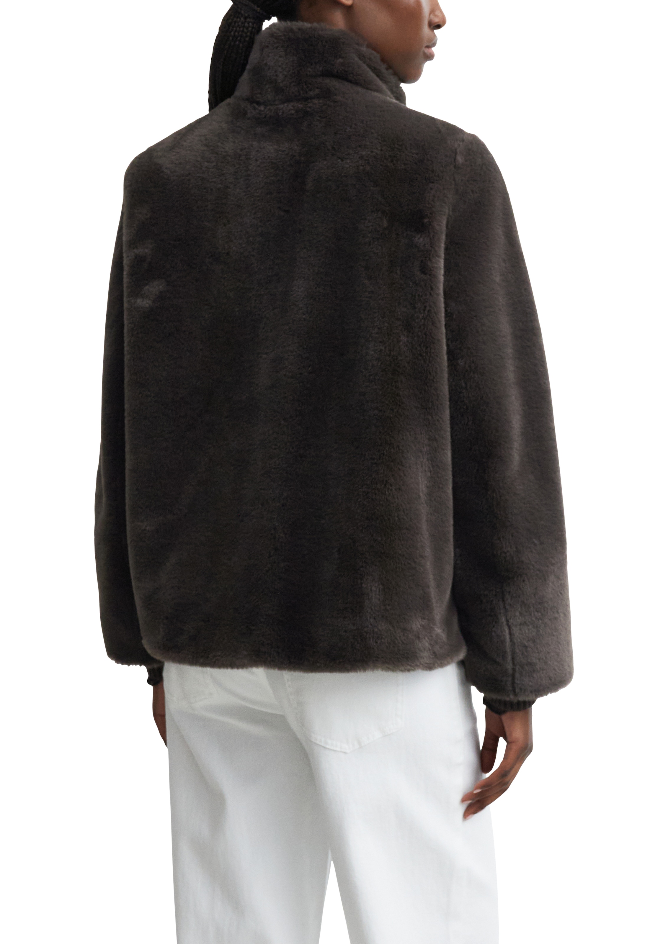 Comma Plüschjacke Plüschjacke, mit Stehkragen