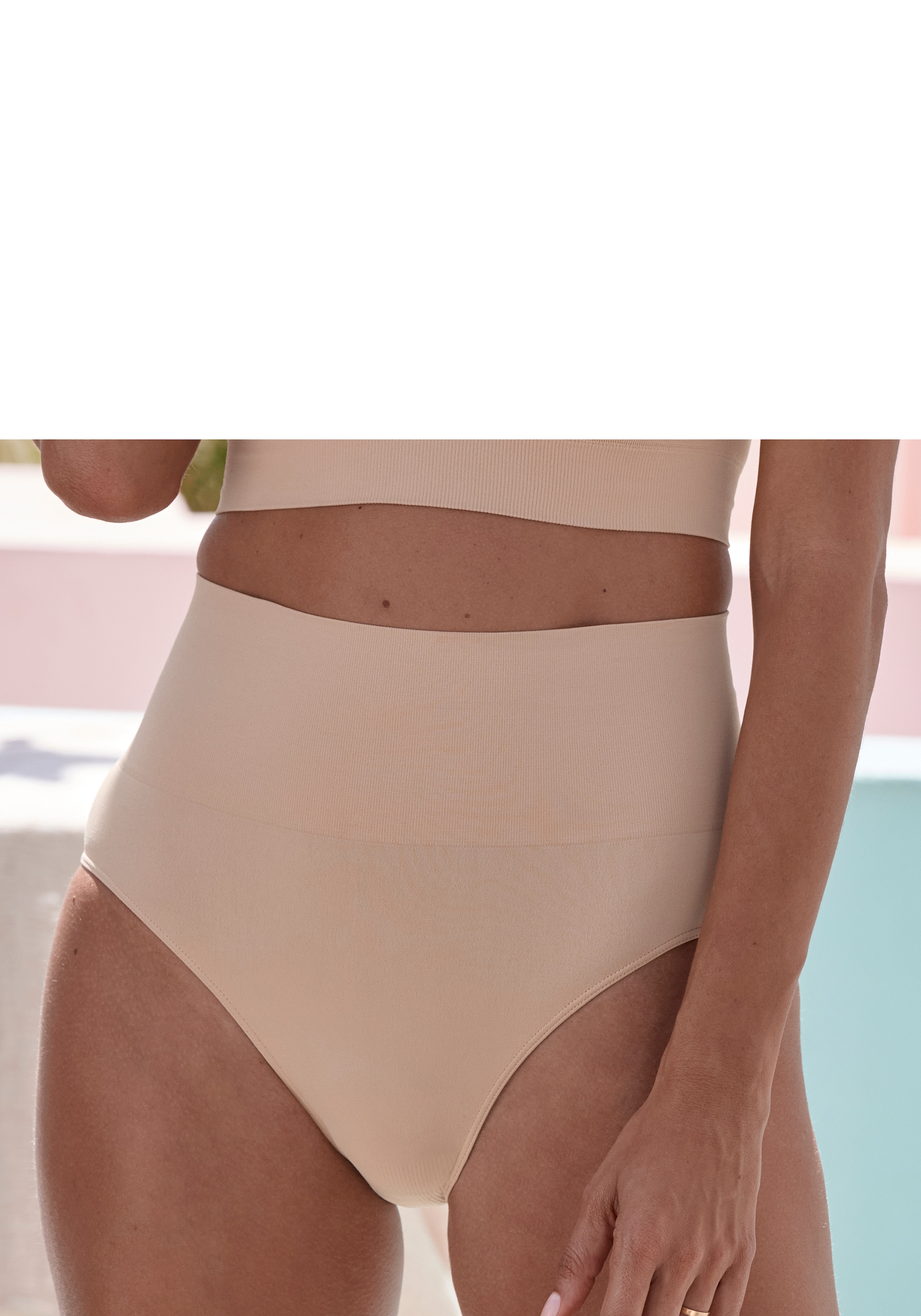 Nuance by Lascana Taillenslip », Bauch-weg-Slip, Shaping Slip« Packung, 2 Stk. seamless, ohne Nähte, mit leichtem Shaping Effekt