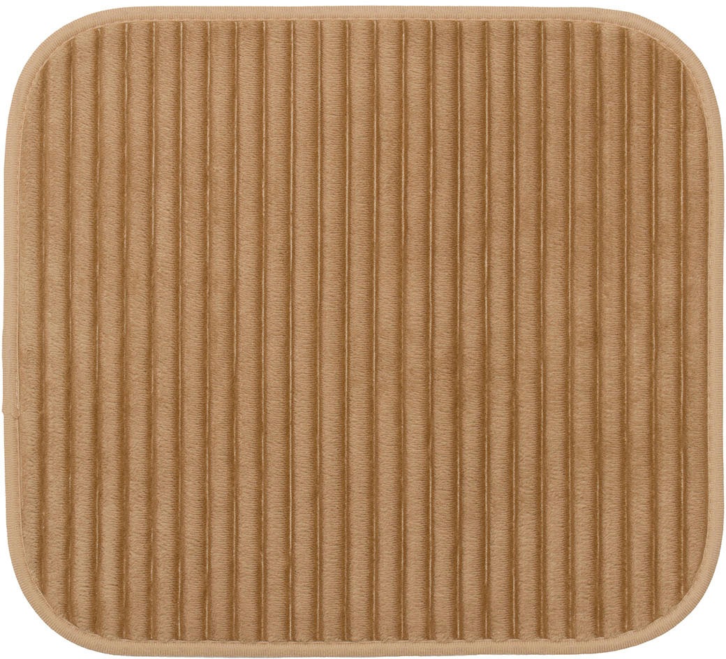 Gözze Badematte »Berlin« Höhe 7 mm rutschhemmend beschichtet fußbodenheizungsgeeignet Badteppich, Uni Farben, Cord Optik, waschbar