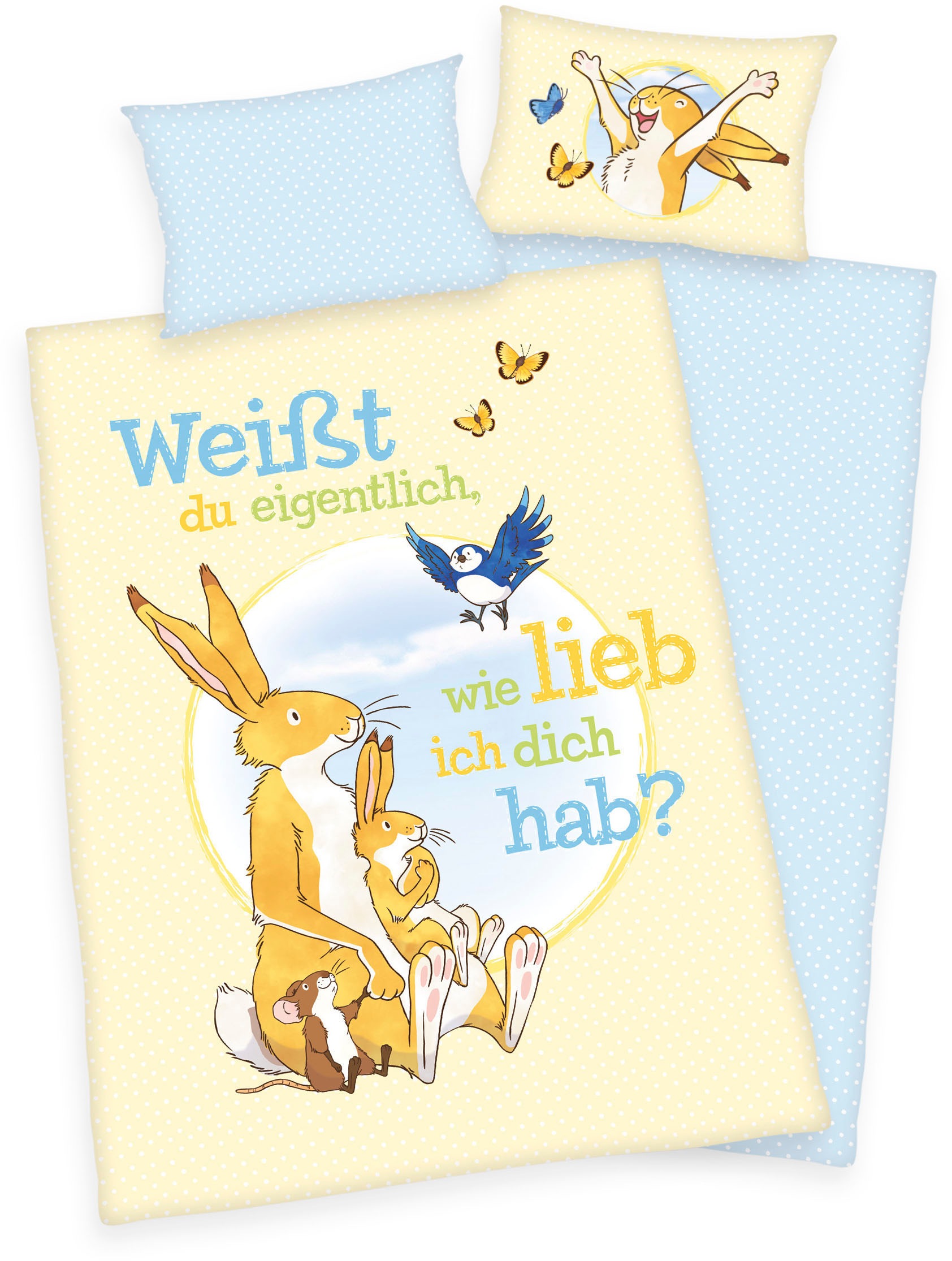 Babybettwäsche mit Hasen