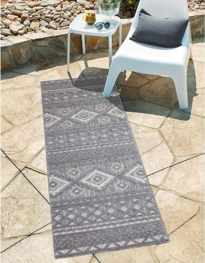 Carpet City Teppich »In-& Outdoorteppich Santorini 435, 3D-Effekt, Boho-Look« rechteckig 5 mm Höhe Wetterfest & UV-beständig für Terrasse, Balkon, Küche, Flur
