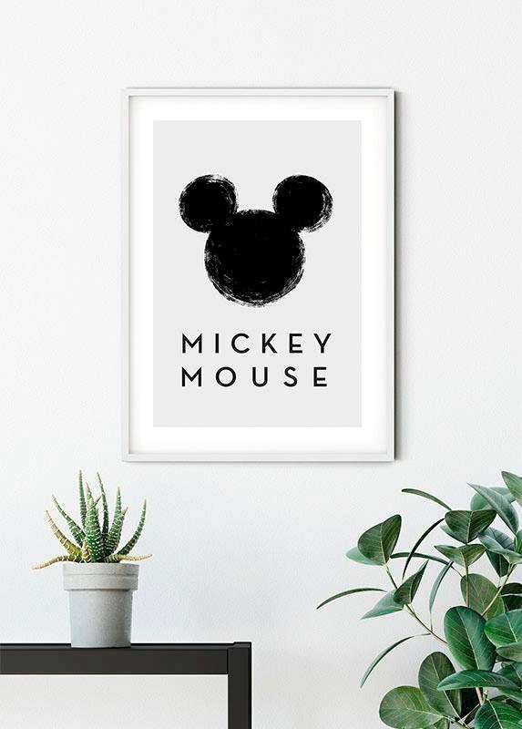 Komar Bild »Mickey Mouse Silhouette« Disney 1 Stk. tlg. Wandbild zur Dekoration im Kinderzimmer - ohne Rahmen