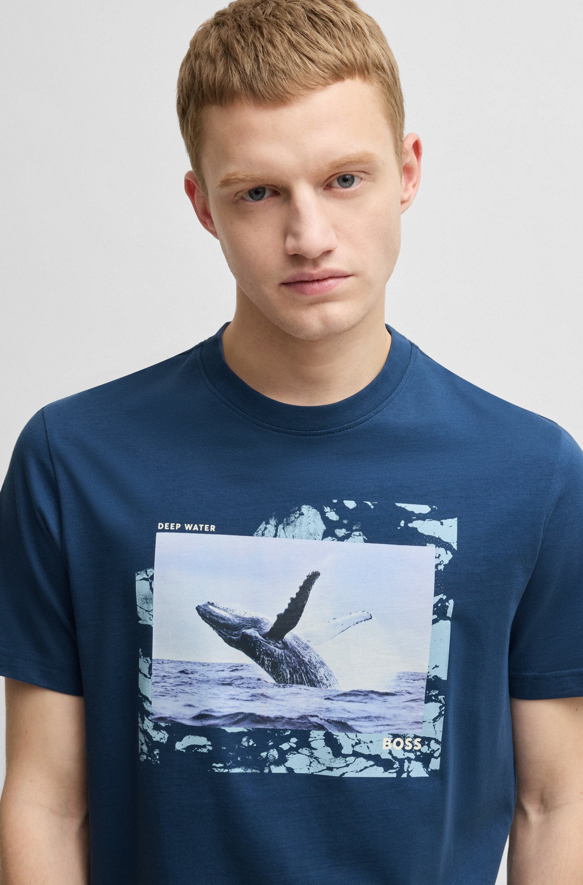 BOSS ORANGE T-Shirt »Te Dunetrace«, mit großem Fotodruck