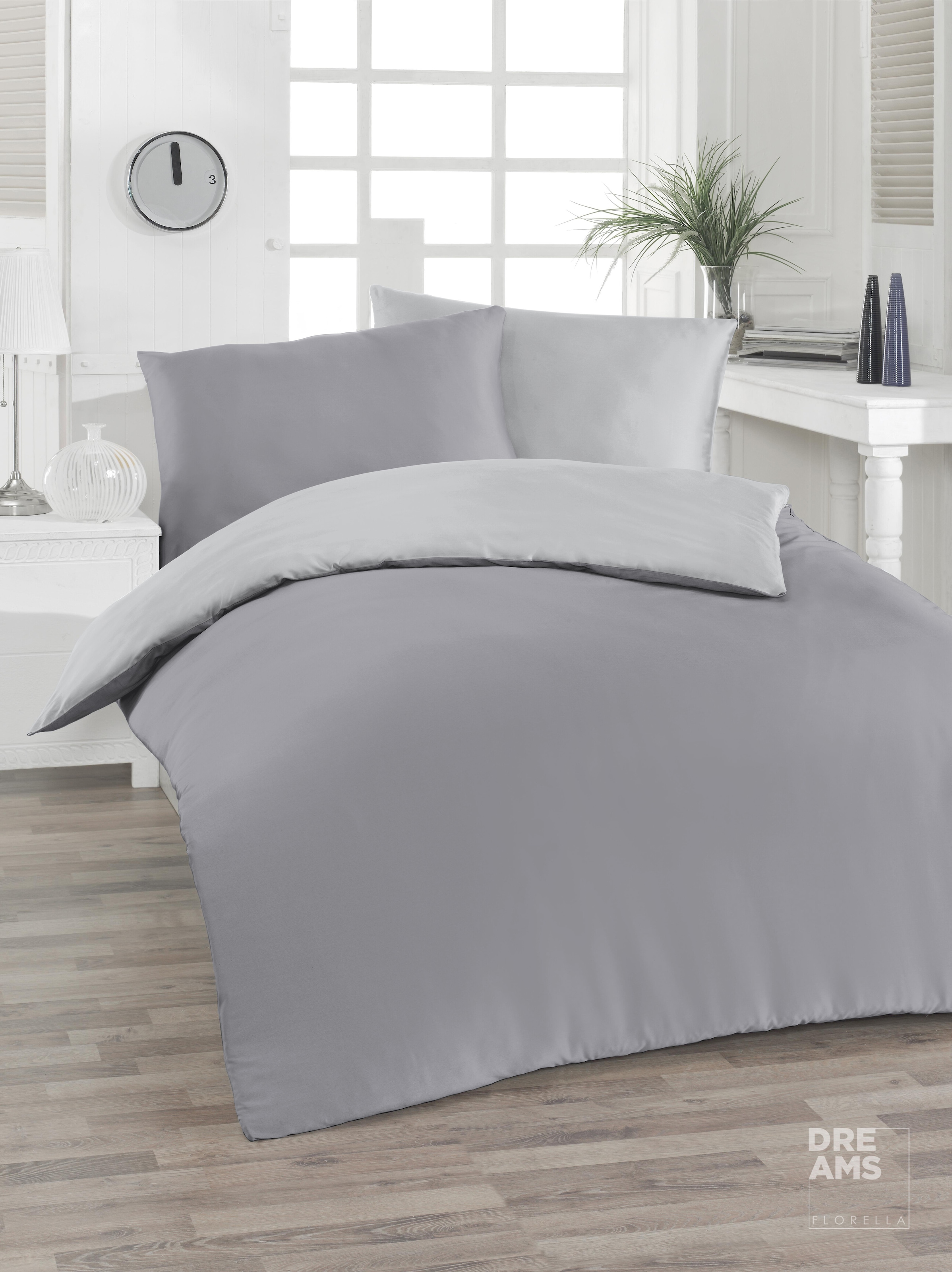 Florella Wendebettwäsche »Uni, Edel-Tencel-Satin, 100% LENZING™ LYOCELL, mit Digitaldruck«