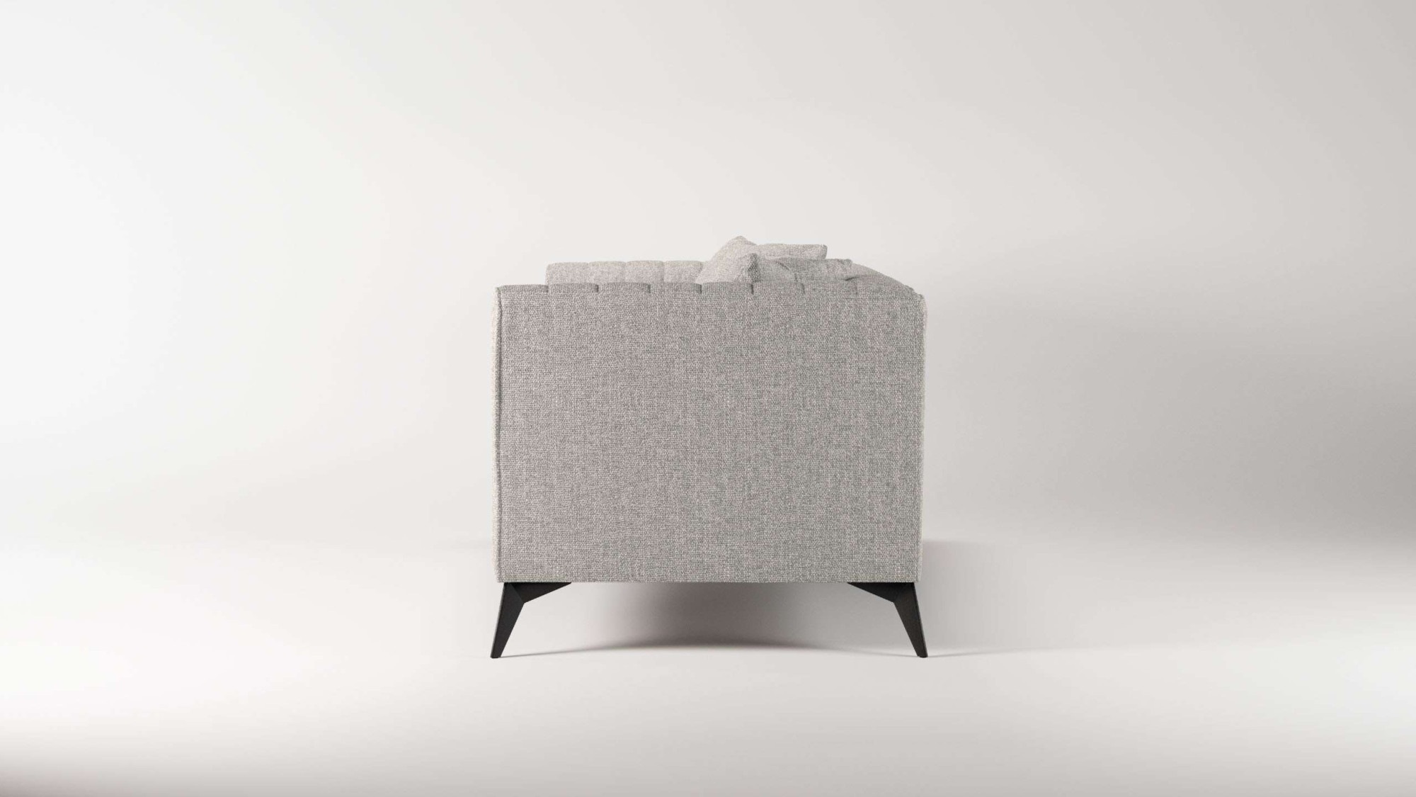 Places of Style 3-Sitzer »MATTHEW elegantes Designsofa, Maße B/T/H: 201/86/74 cm«, feine Steppung im Rückenbereich, lose Sitzkissen, incl. Zierkissen