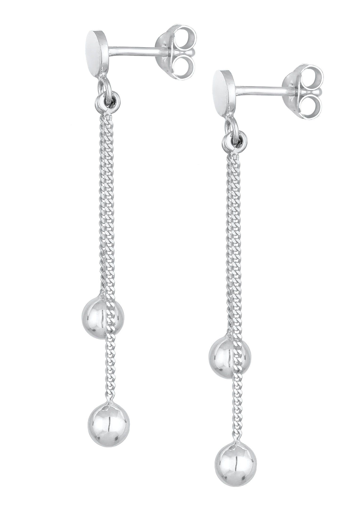 Elli Paar Ohrhänger »Ohrringe Stecker Plättchen Kugel Kette Geo Style 925 Silber«