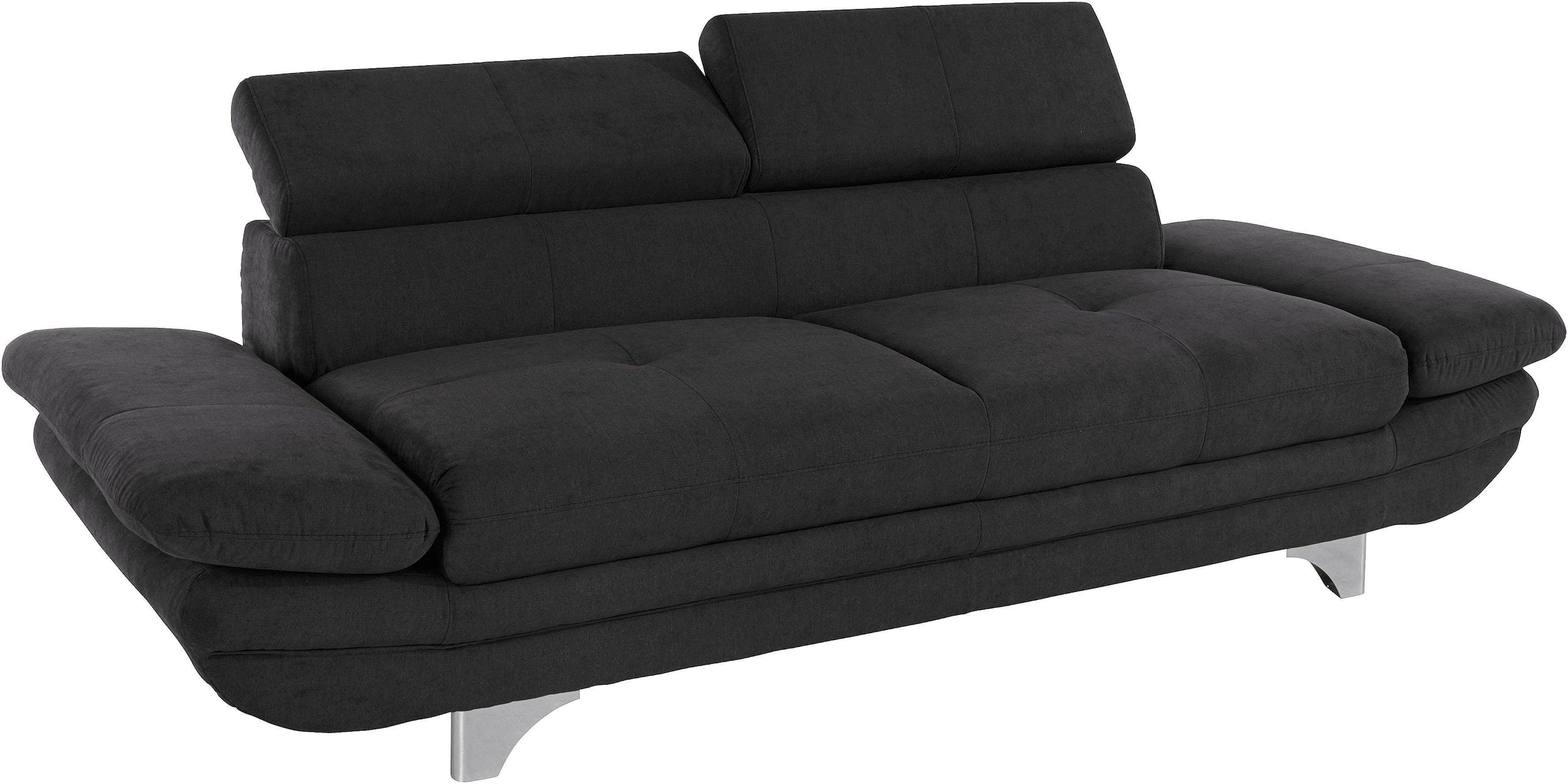 COTTA Polstergarnitur »Enterprise«, (Set), Set bestehend aus 2,5-Sitzer mit Arm- & Kopfteilverstellung & Hocker