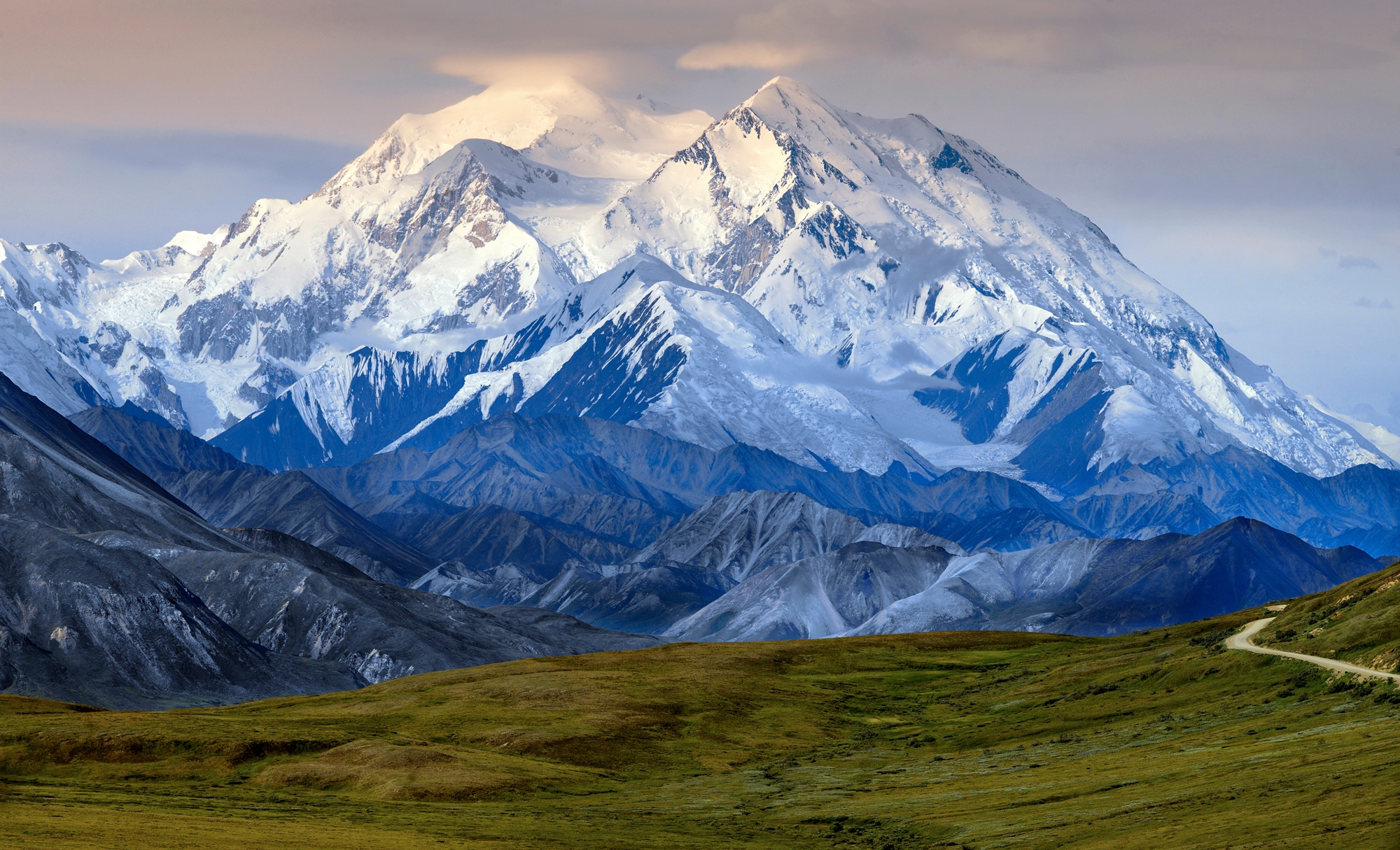 Fototapete »MOUNT MCKINLEY-ALASKY GEBIRGE WALD BERGE SONNE ALPEN«