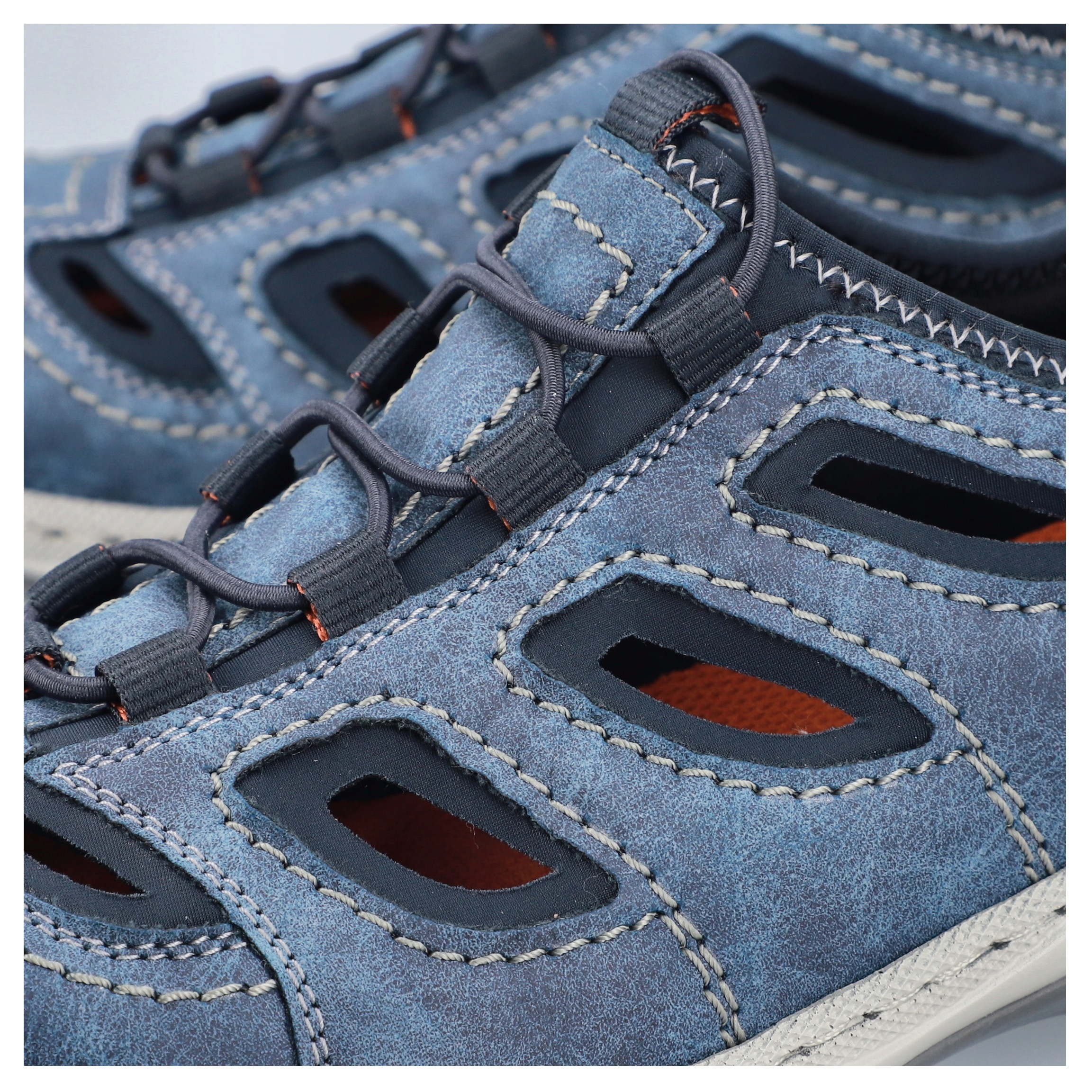Rieker Slipper  Trekking Schuh, Sandale, Sommerschuh mit praktischem Gummizug