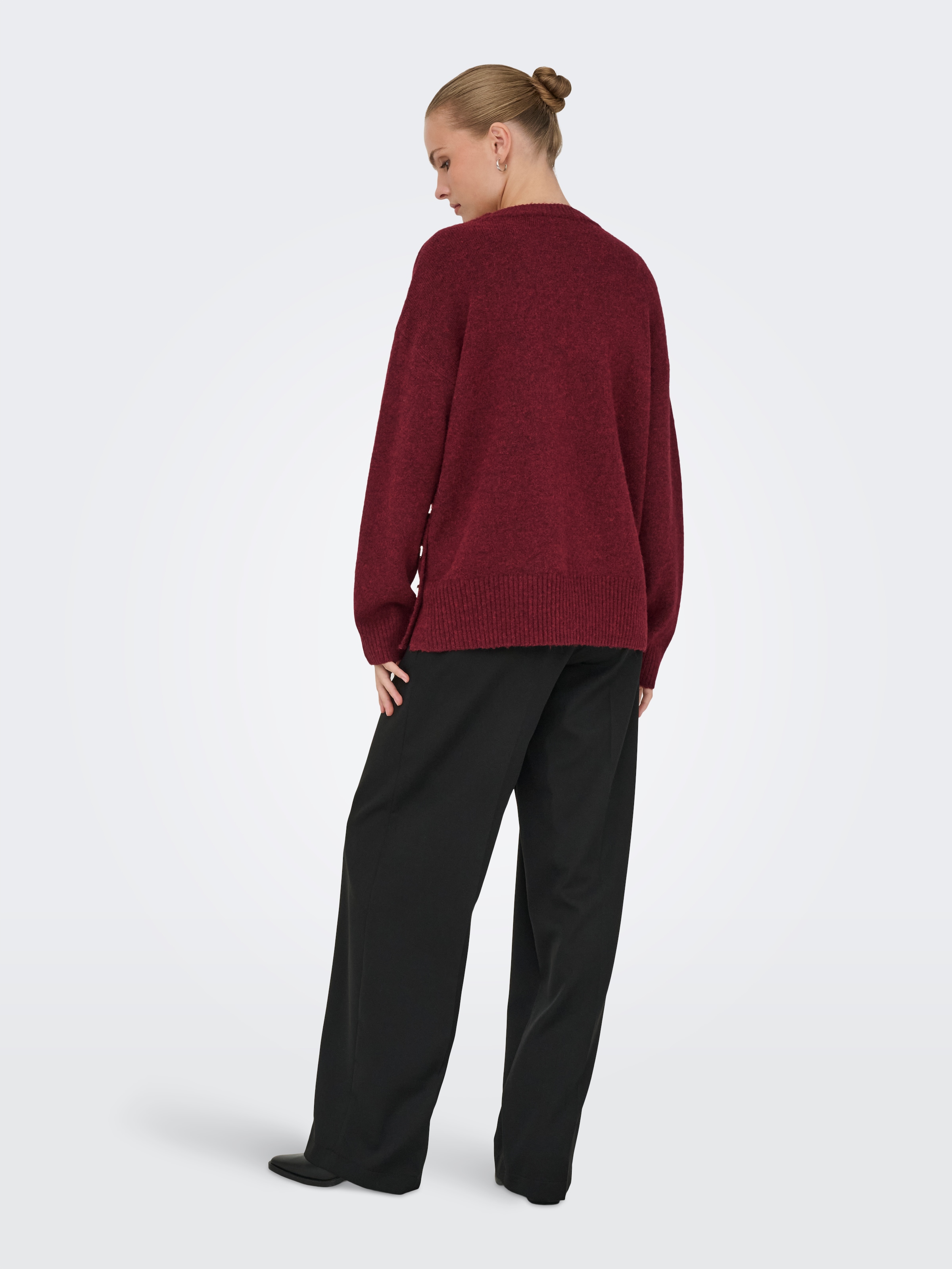 ONLY Strickpullover »ONLRENE LIFE LS BUTTON O-NECK CC KNT«