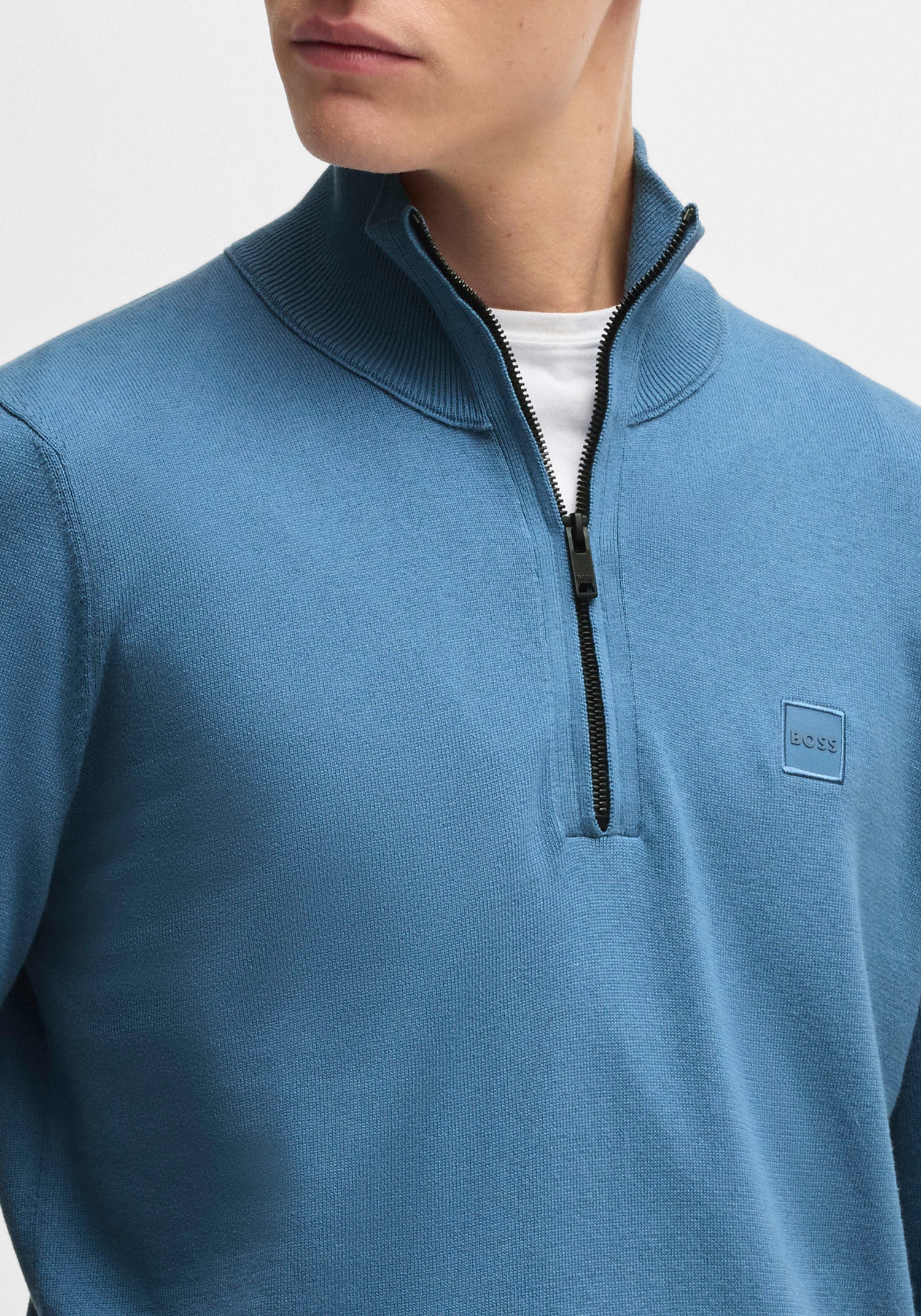 BOSS ORANGE Rollkragenpullover »Kanobix_S«, mit Ton-in-Ton Logo