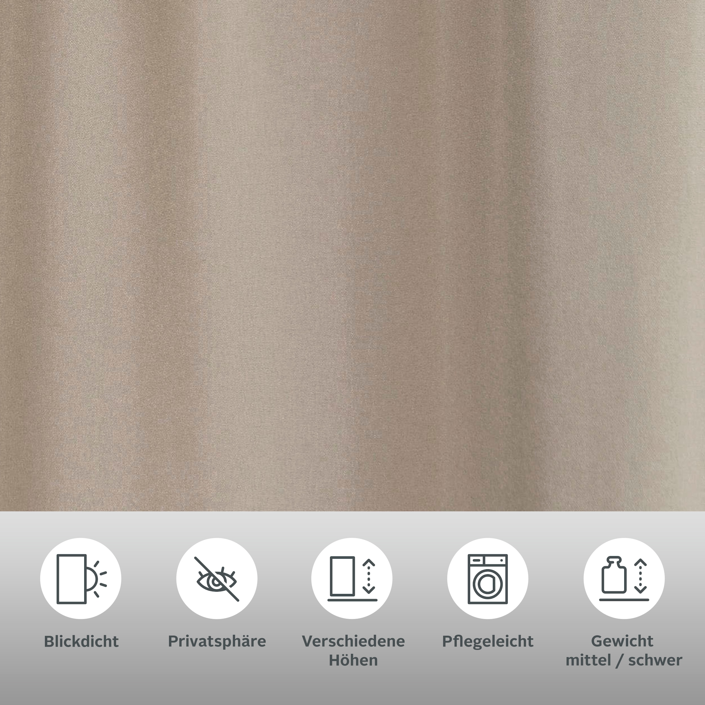 Bruno Banani Vorhang »Lagan« Ösen 2 Stk. tlg. 2-er Set, gewebt, Microfaser, versch. Größen, einfarbig, Bestseller