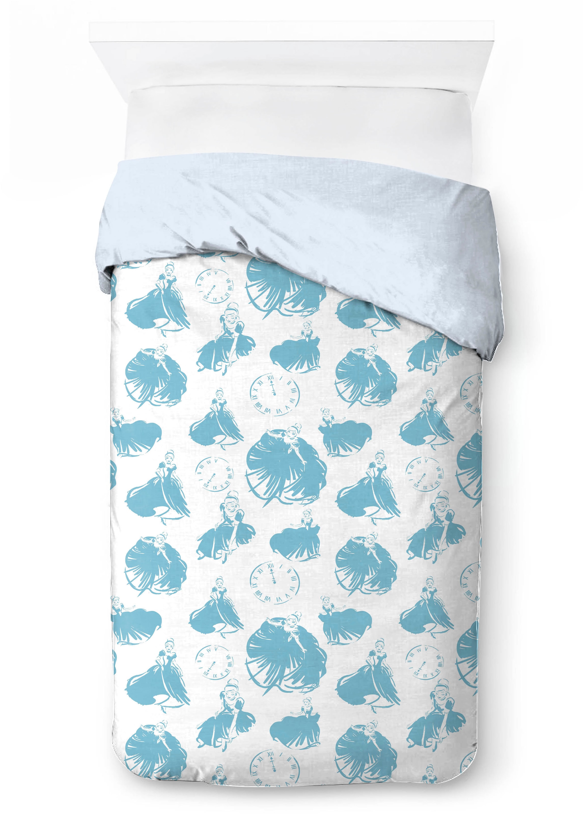 Disney Kinderbettwäsche »Disney Cinderella Bettbezug-Set 135x200 cm + Kissenbezug 80x80 cm« 2 tlg. tlg. 100 % Baumwolle, maschinenwaschbar, wendbar