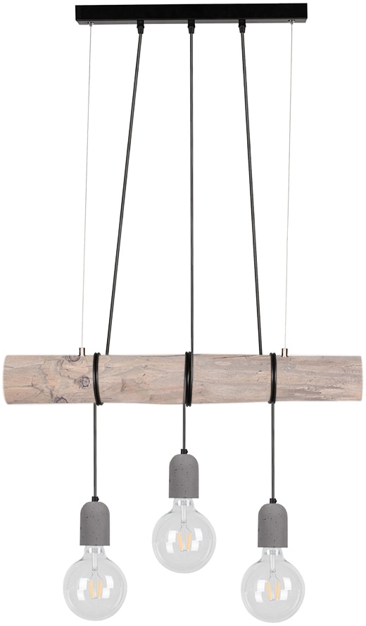 SPOT Light Pendelleuchte »TRABO CONCRETE«, Holz online Holzbalken Garantie 3 gebeizt kaufen massivem Kiefernholz, aus grau mit Jahren | Hängeleuchte, flammig-flammig, 3 XXL