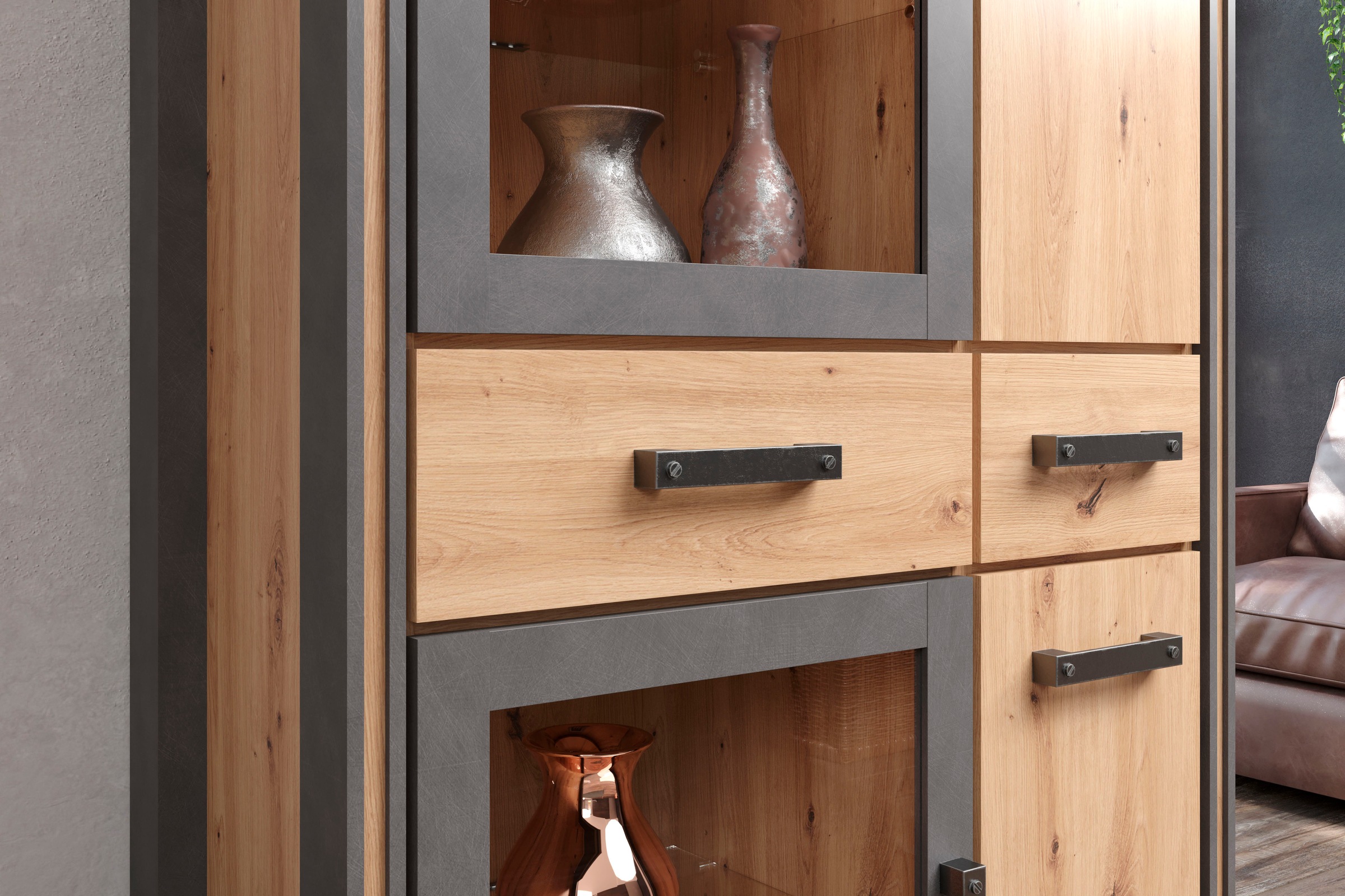 Home affaire Stauraumvitrine »Mia« 1 Stk. tlg. Modernes Design