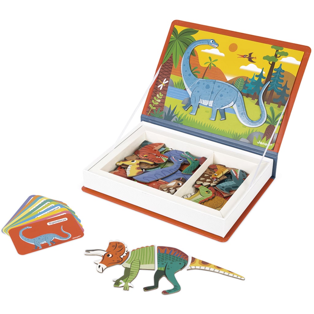 Janod Lernspielzeug »Magnetbuch - Dinosaurier«