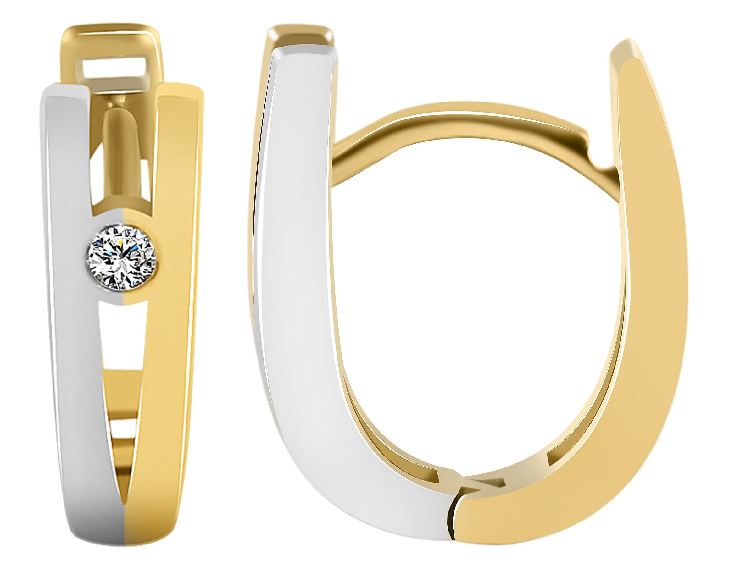 Adelia´s Paar Creolen »Damen Ohrringe ¿ Klappcreole aus 333 Gold mit Zirkonia«