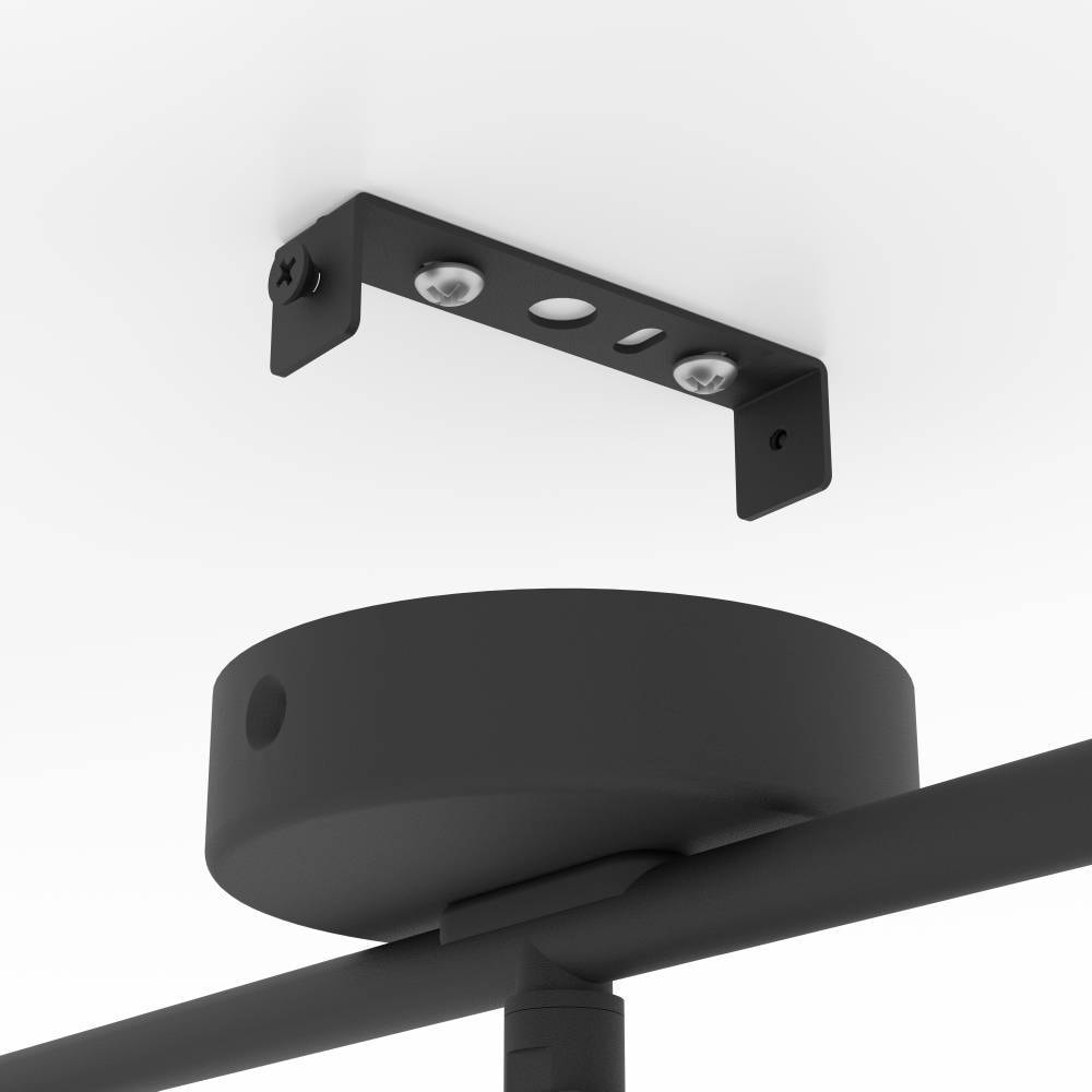 EGLO LED Deckenspots »SERAS 2 Deckenleuchte, Wohnzimmerlampe, Spot, schwarz, Metall, GU10«, 3 flammig, Leuchtmittel LED-Board-GU10 | LED wechselbar, Küchenlampe, Deckenstrahler, 3 flammig, Industrial, modern, 59x6,5cm