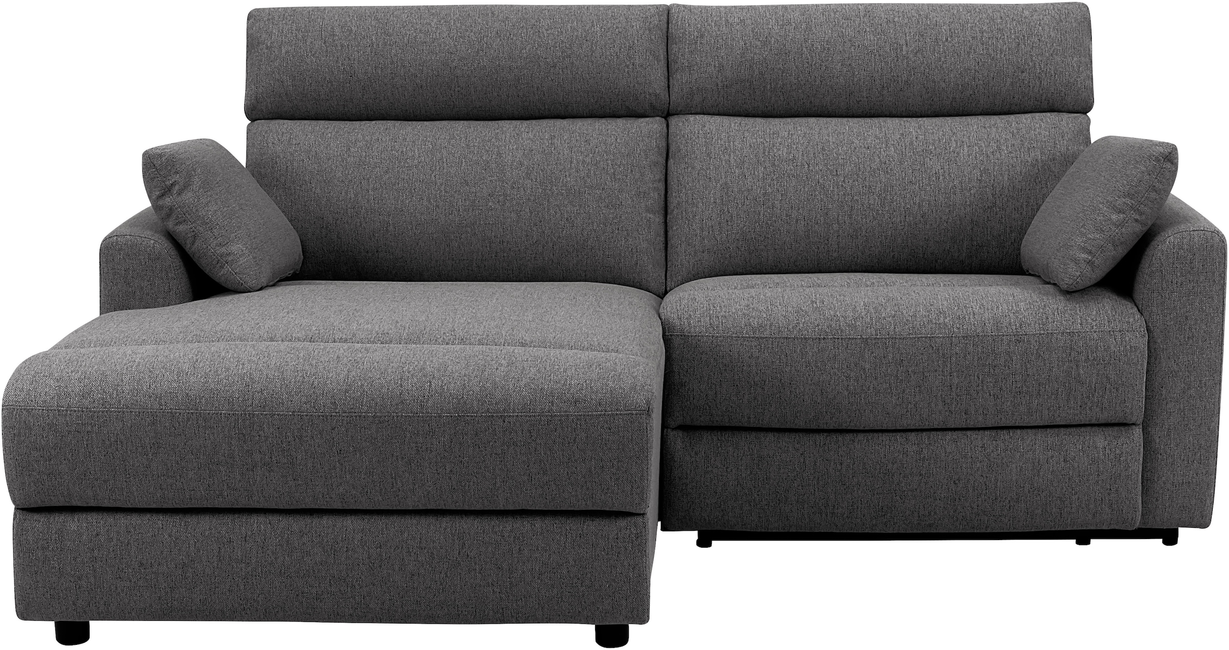 INOSIGN Ecksofa »JENNA, L-Form, 209cm, manuelle u. elektrische Funktion, mit USB A/C,«, Liegefunktion 105°-150°, Federkern, Struktur fein