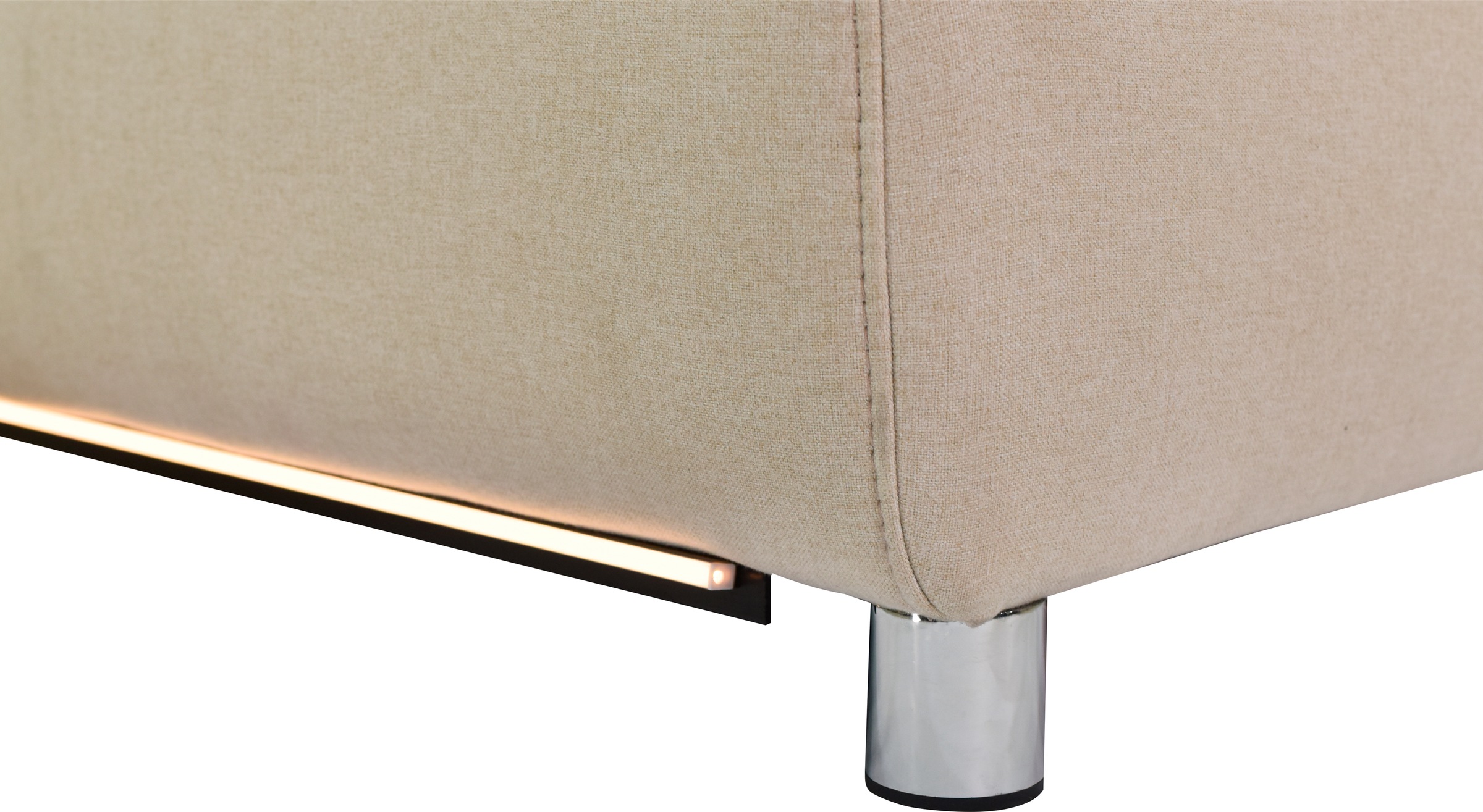 Places of Style 3-Sitzer »Pareli 229cm, manuelle u. elektr. Relaxfunktion in 2 Sitzen«, USB, KT-Verstellung, LED Beleuchtung, in Echtleder, Kunstleder, Web
