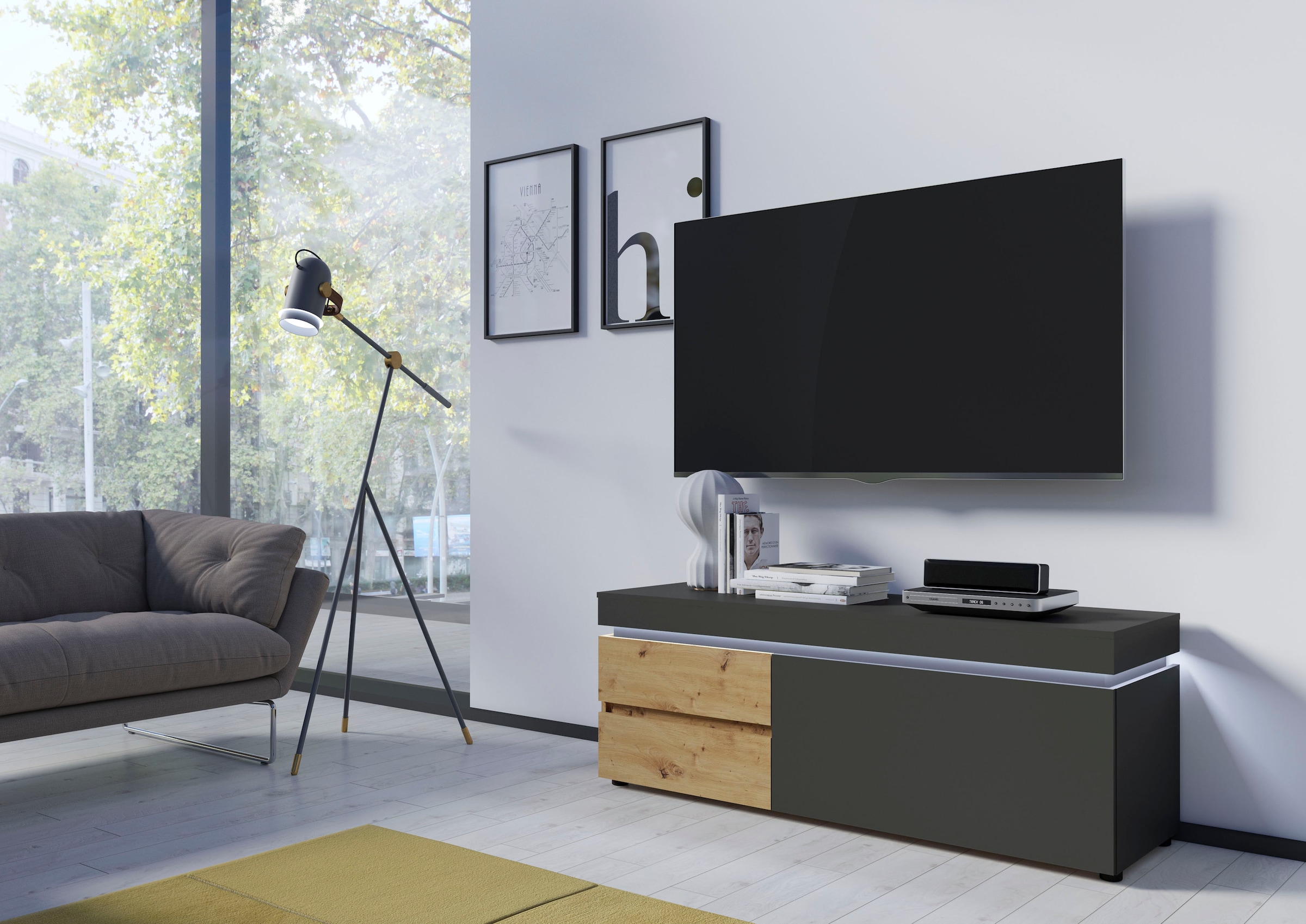 Home affaire Lowboard "Luci" Breite 150 cm
