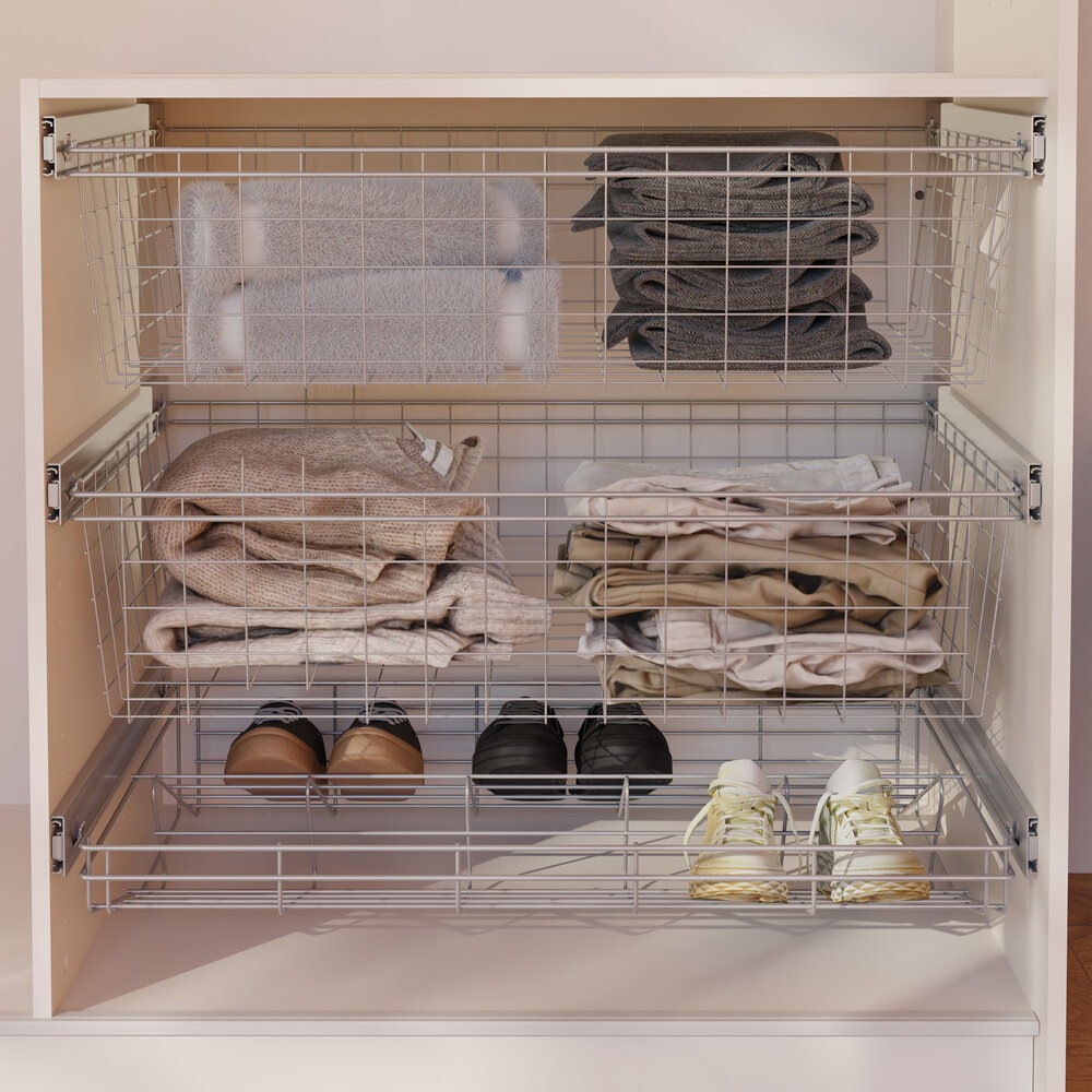 FORTE Inneneinteilung B/H/T 52/22,5/50 cm, optinal bestellbar, Metallkorb