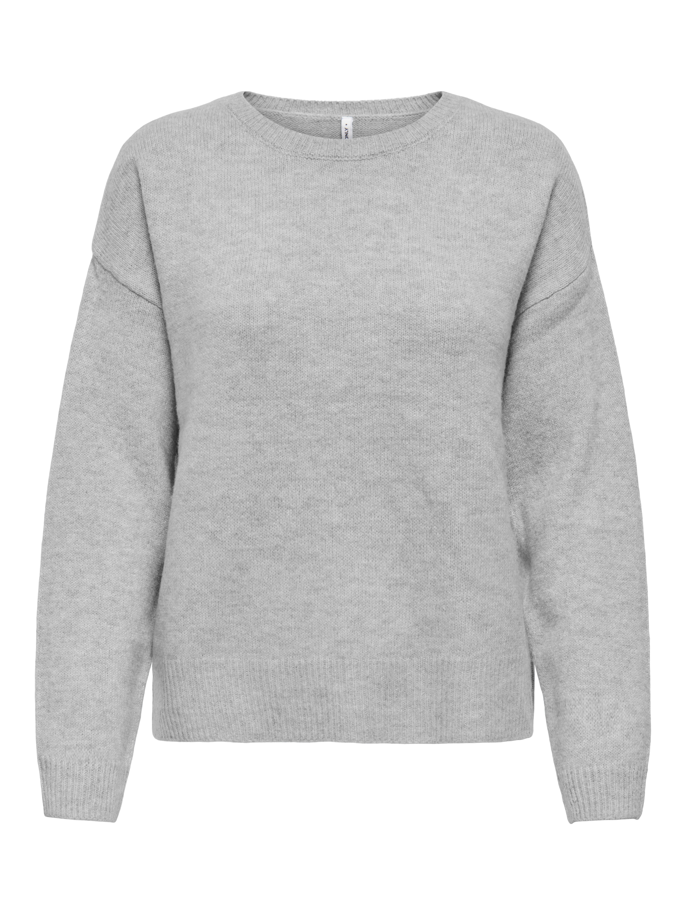 ONLY Strickpullover »ONLOLIVIA LS O-NECK CC KNT« Materialmix, regular fit