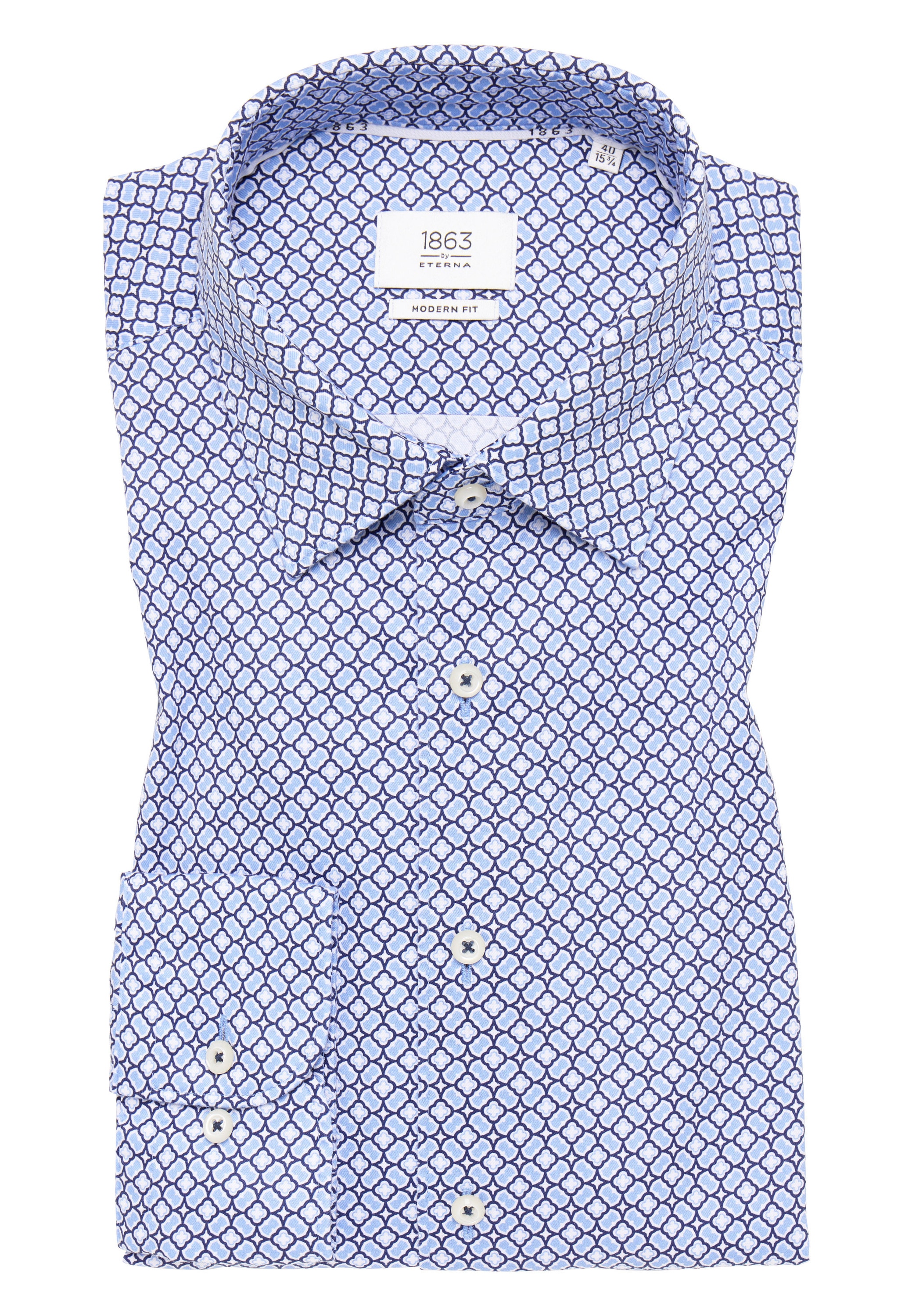 Eterna Langarmhemd »MODERN FIT«, EASY IRON (bügelleicht)