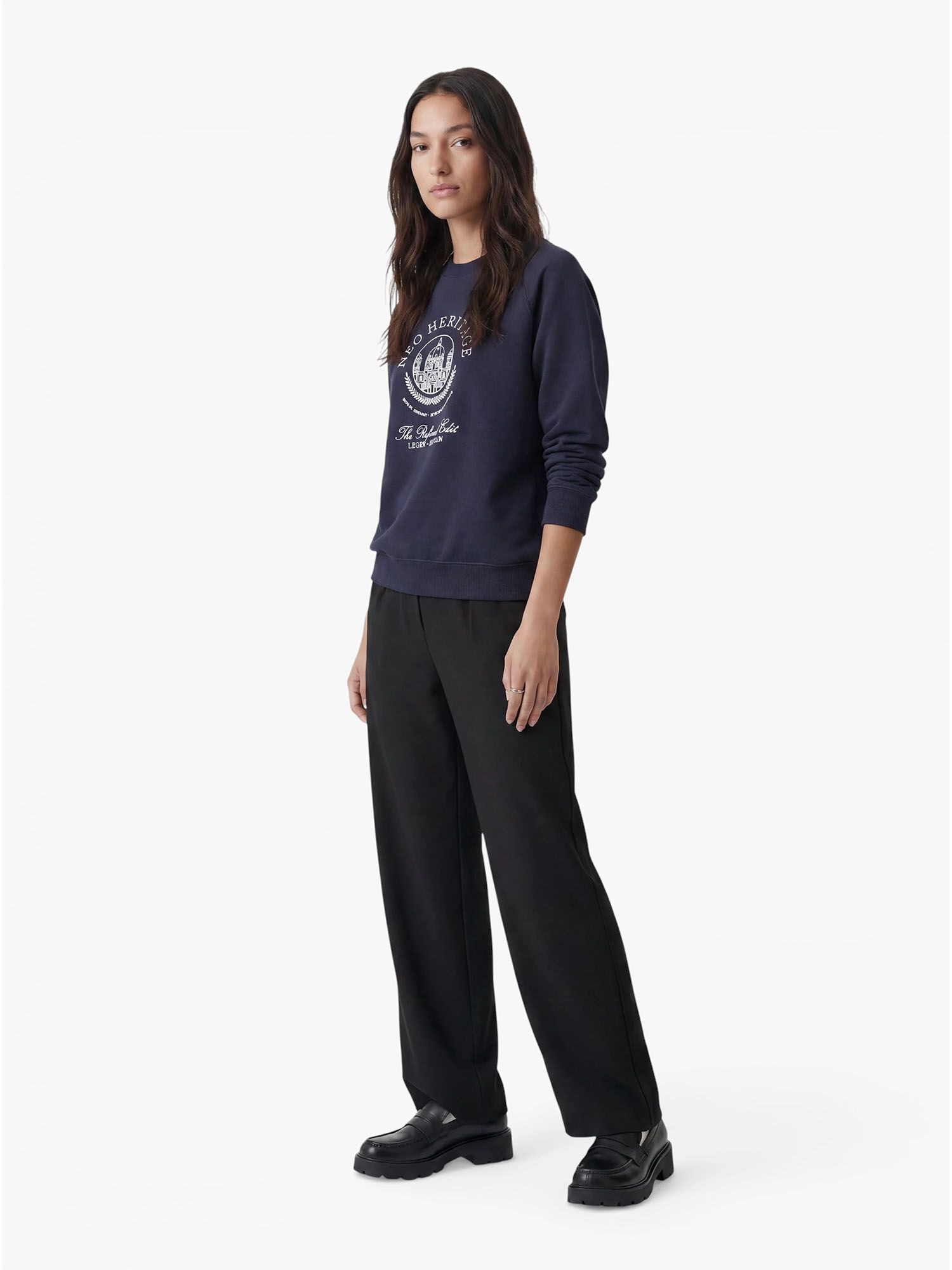 LeGer Sweater »Bettina, LeGer by Lena Gercke«, Baumwollmix, bestickt

