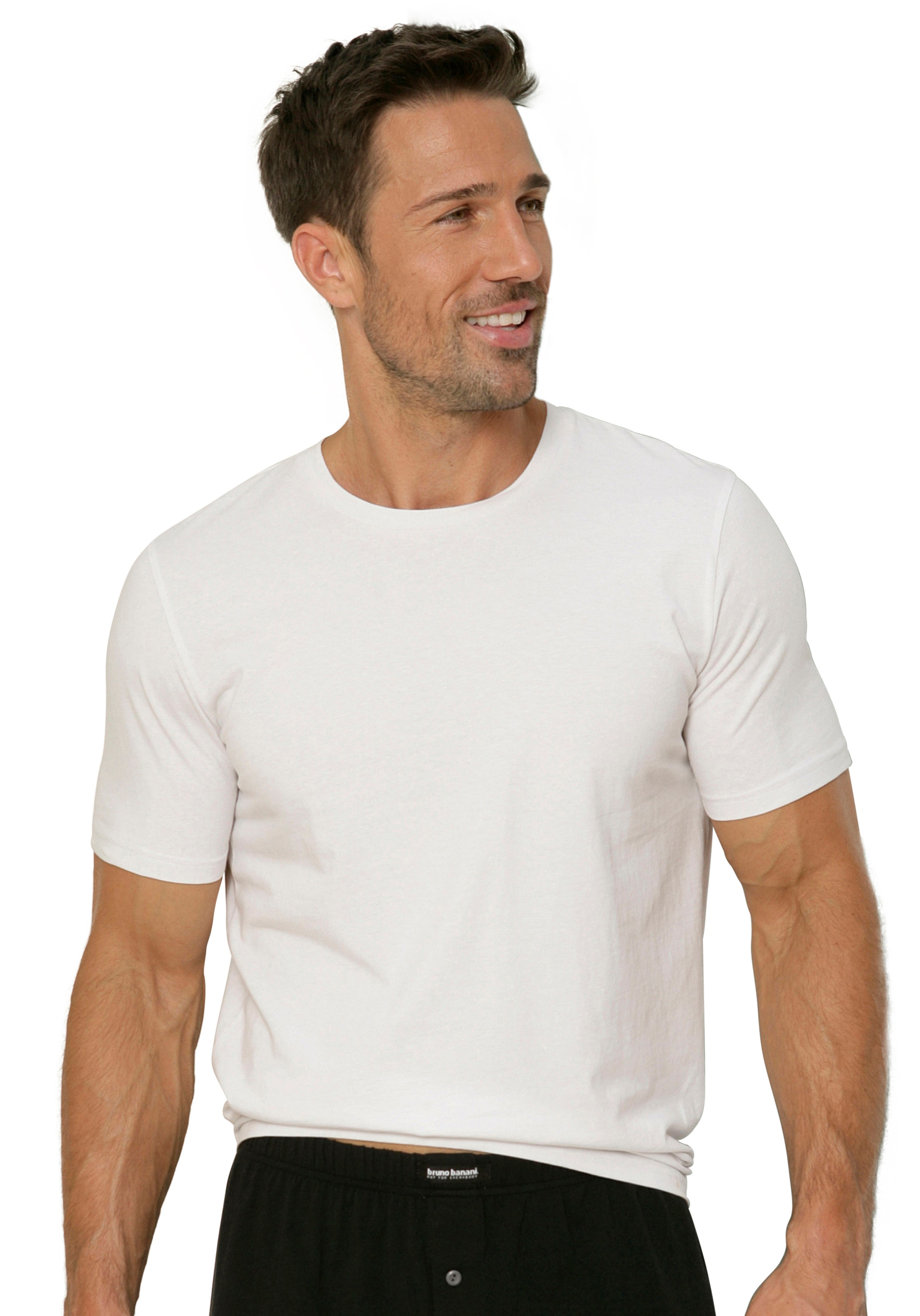 Bruno Banani T-Shirt, (Packung, 3 tlg.), mit Rundhals-Ausschnitt