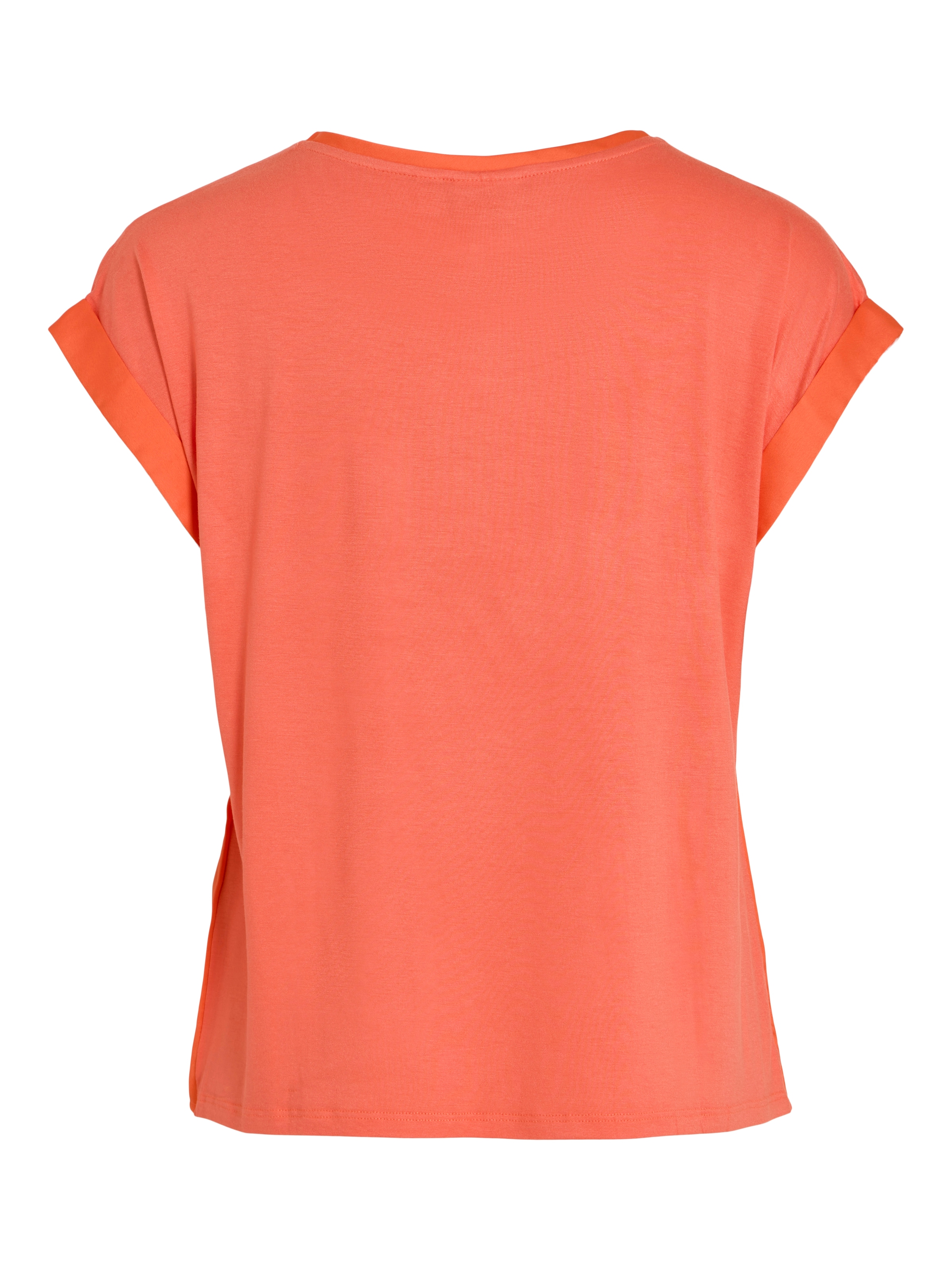 Vila Kurzarmshirt »VIELLETTE S/S SATIN TOP - NOOS«, Satin Optik