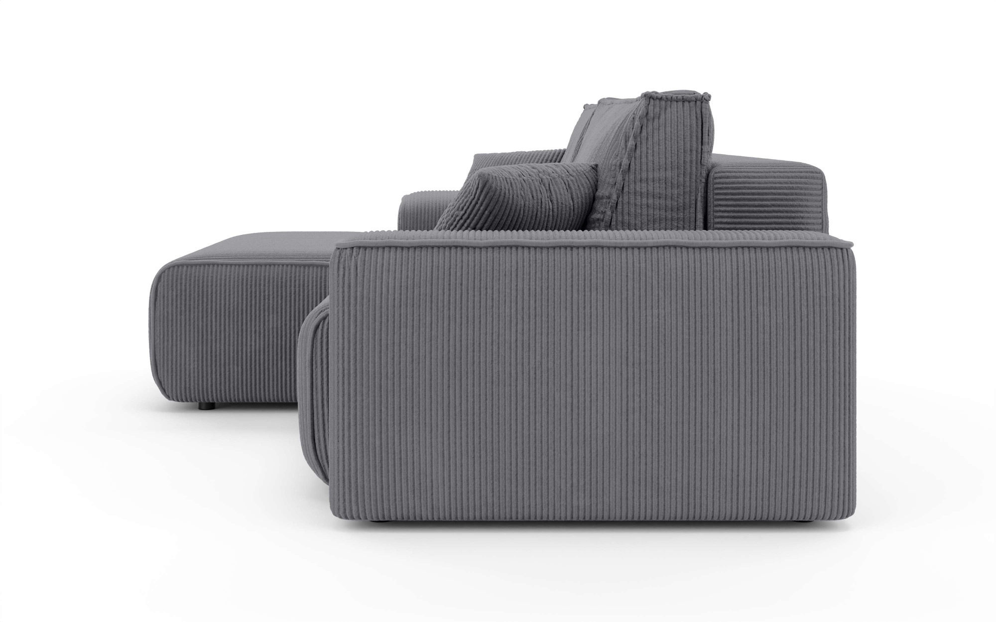 Home affaire Ecksofa »Santenay mit Bettfunktion und Bettkasten, Maße: B/T/H 266/164/90 cm«, L-Form mit Wellenfederung, Schlaffläche: 140x213 cm, auch in Cord