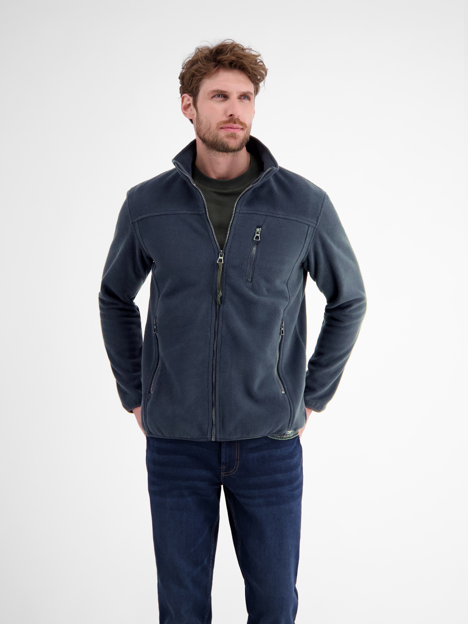 LERROS Sweatjacke »LERROS Polar-Fleece Jacke, sportiv«