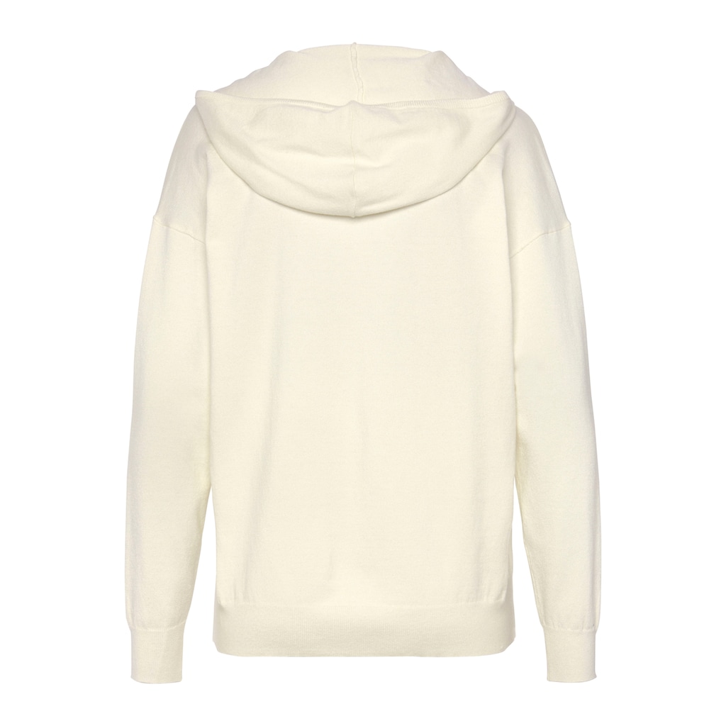 LASCANA Strickpullover »-Kapuzensweatshirt«, aus weicher Viskosemischung, Loungewear