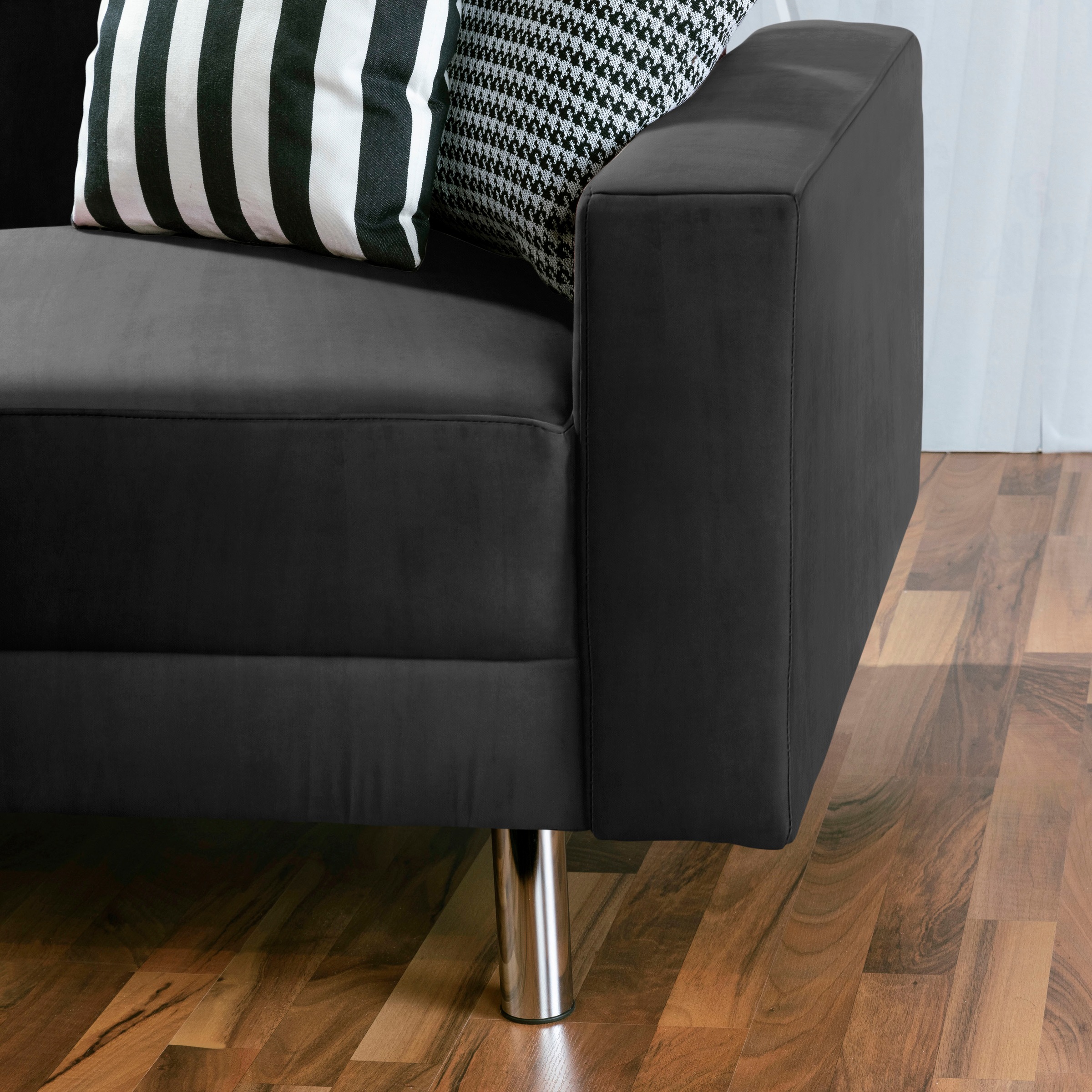 Max Winzer® Schlafsofa »Just Fresh modernes kubisches Sofa, Rückenverstellung für Sitzkomfort«, Recamiere links oder rechts montierbar, elegante Metallfüße