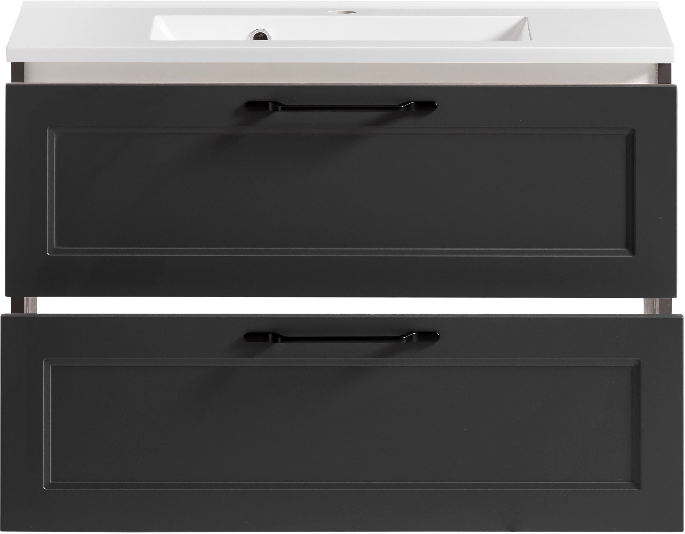welltime Badmöbel-Set »Lana«, (Komplett-Set, 2 St.), Badezimmer-Set, 2-teilig, inkl. Waschbecken, 80 cm breit