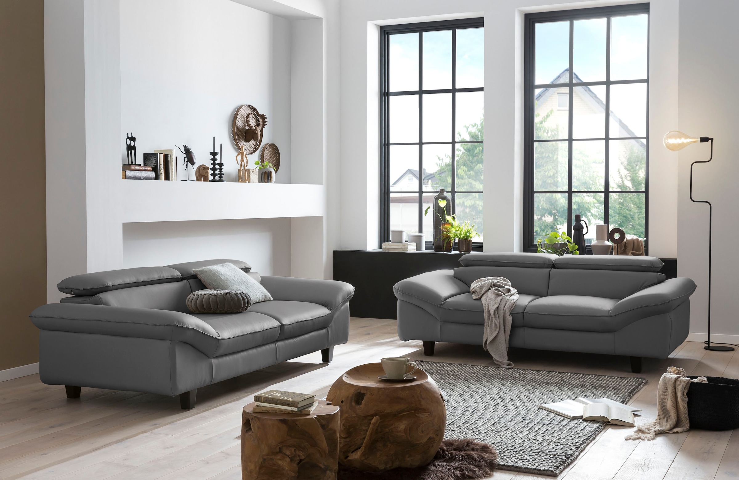 Home affaire 3-Sitzer »Pilot« Big-Sofa mit Kopfteilverstellung