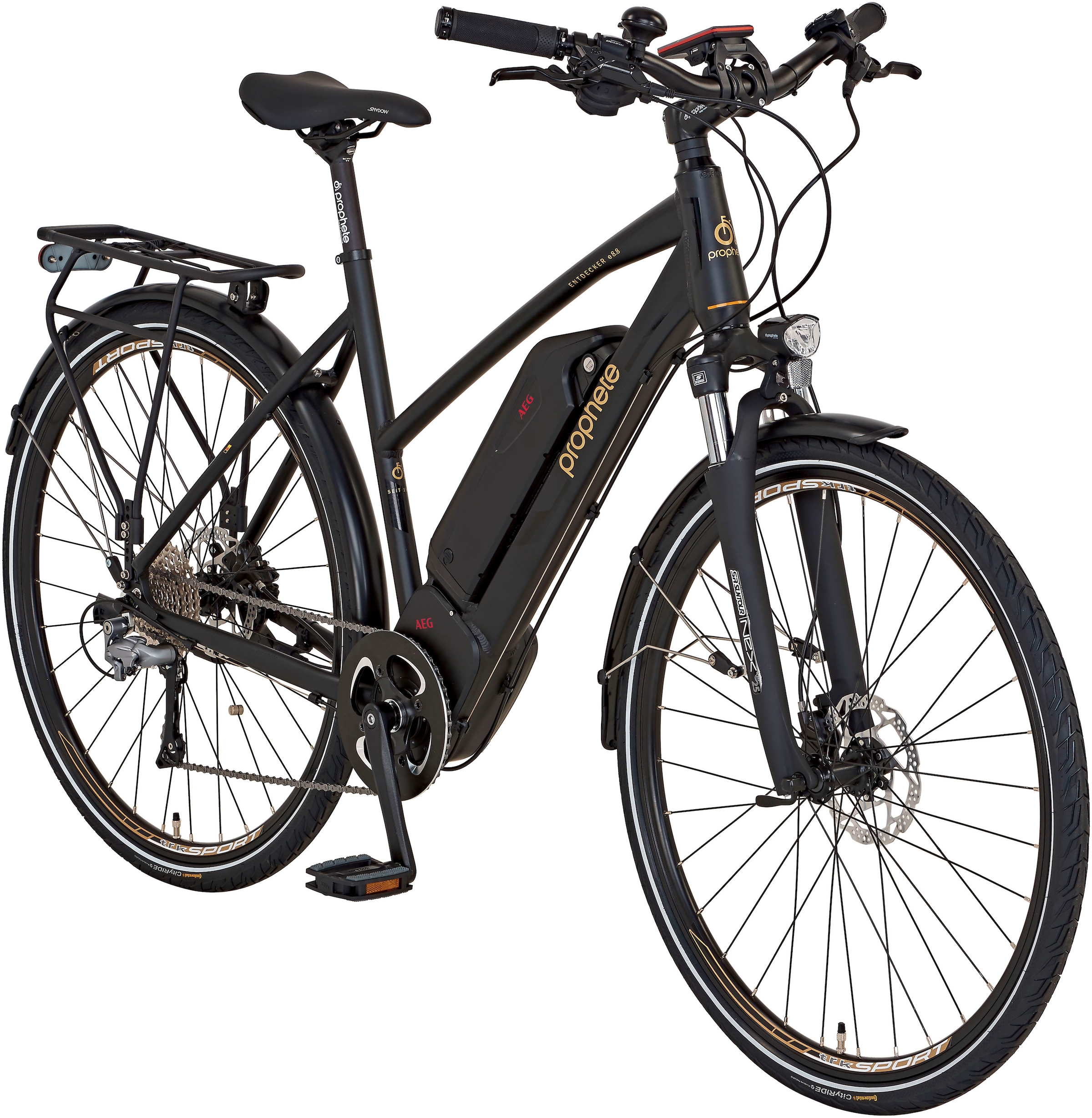 Prophete E-Bike »Entdecker eSport«, 10 Gang, Shimano, Mittelmotor 250 W, Pedelec, Elektrofahrrad für Damen