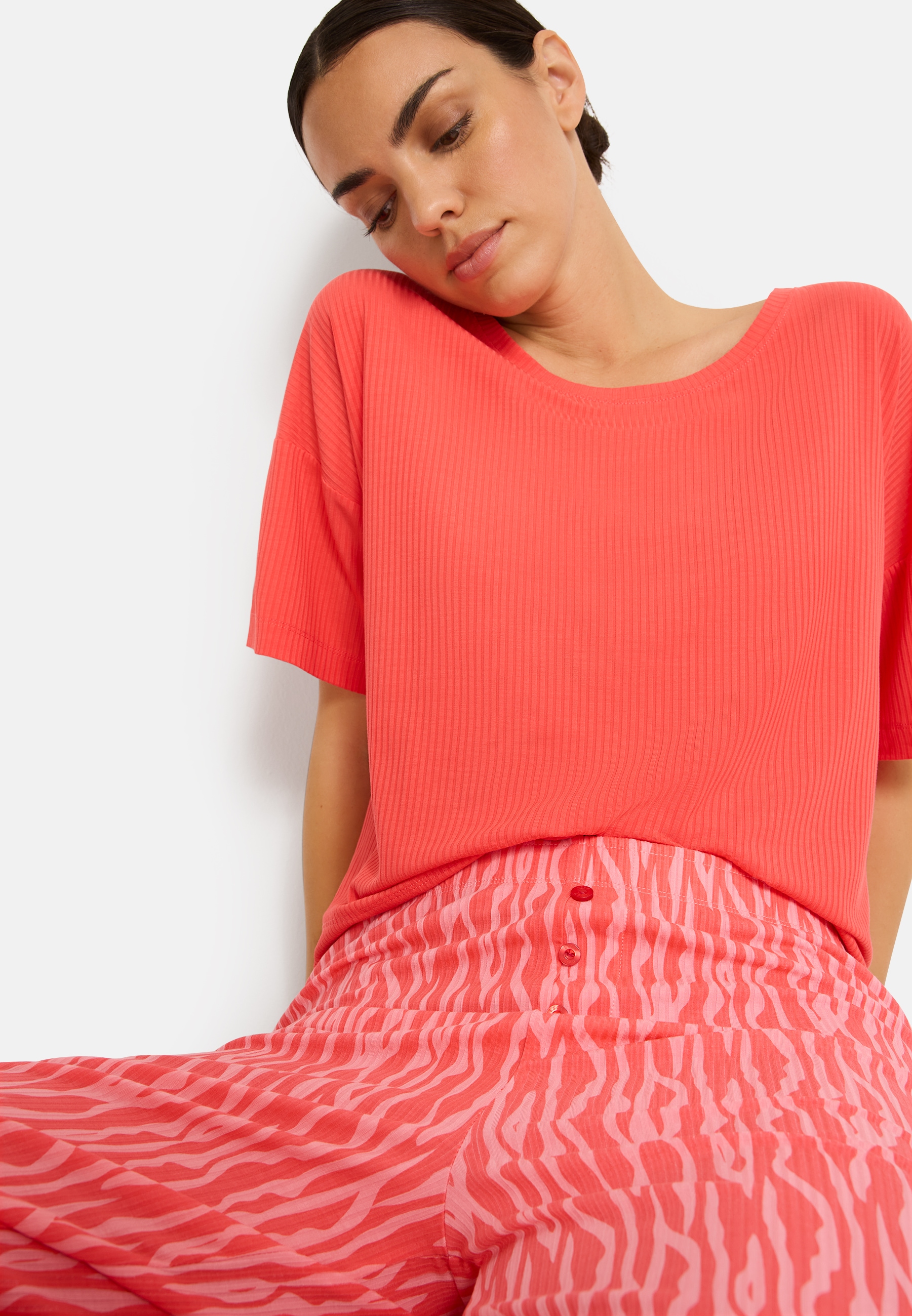 LSCN by LASCANA Pyjama 2 mit kleiner Zierknopfleiste