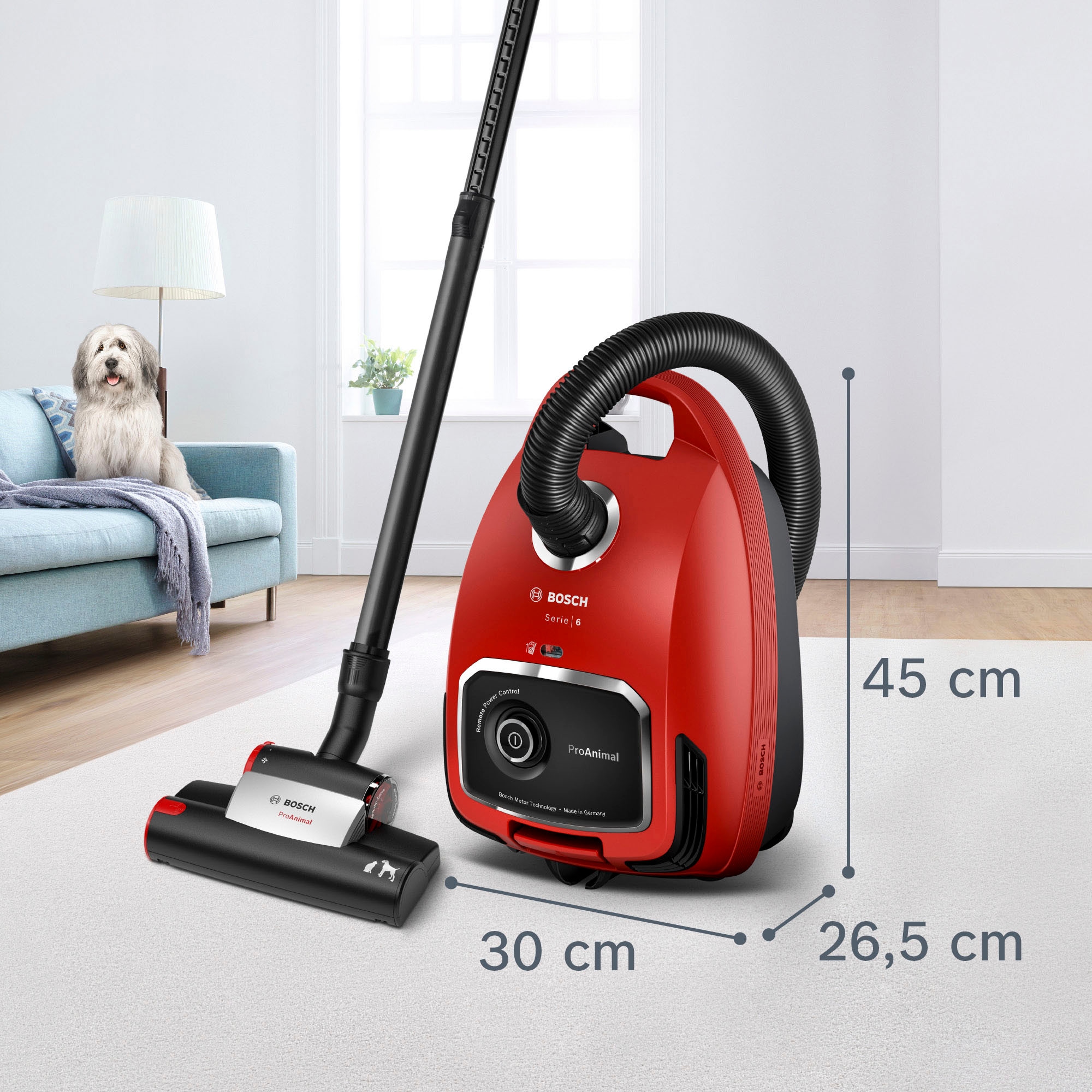 BOSCH Bodenstaubsauger »ProAnimal Serie 6, BGL6TPET«, 700 W, mit Beutel, Ideal für Haustierbesitzer
