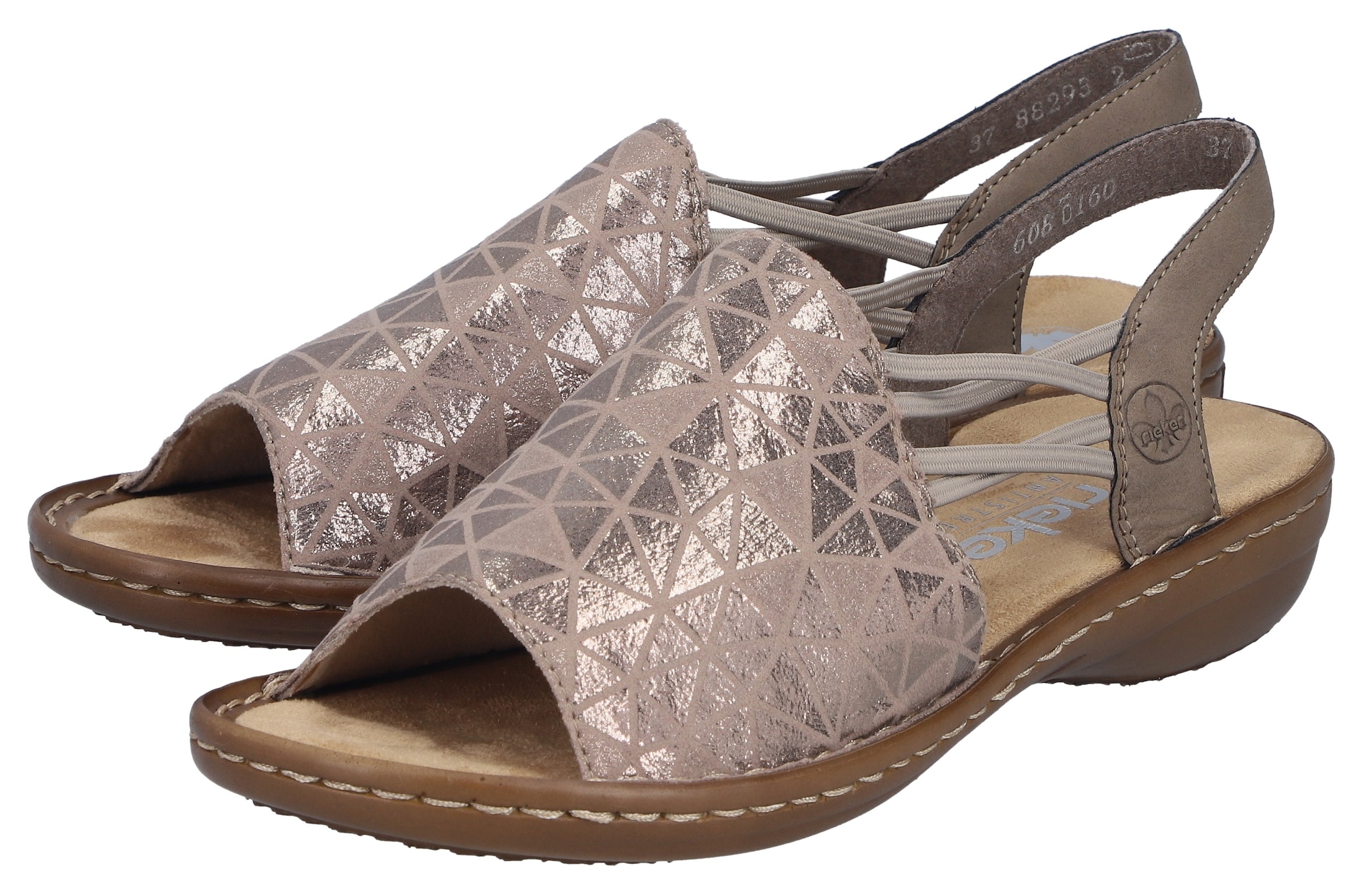 Rieker Sandale  Sommerschuh, Sandalette, Keilabsatz, mit Gummizugbändern