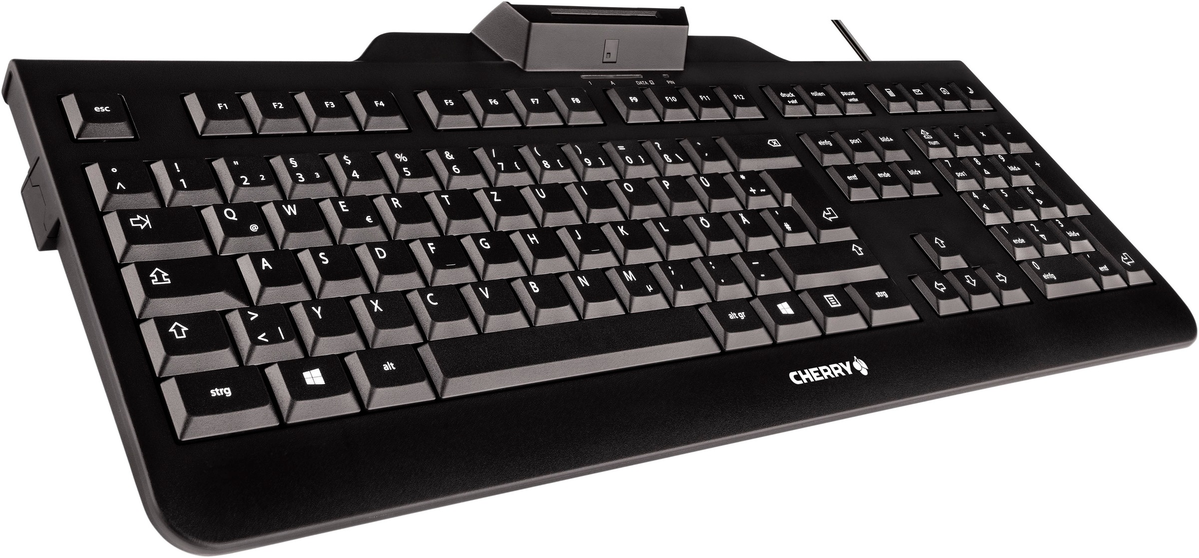 Cherry Tastatur »KC 1000 SC Kabelgebundene Chipkarten Tastatur, Schwarz, USB«, (Ziffernblock-Windows-Sperrtaste)