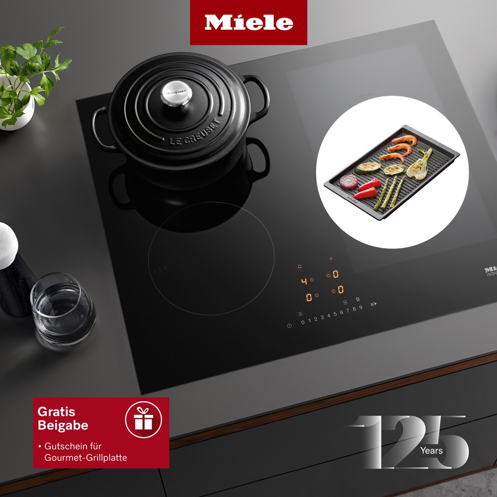 Miele Induktions-Kochfeld »KM 7466 FL 125 Edition« Mit 4 Kochzonen inkl. 1 leistungsstarken PowerFlex-Kochbereich