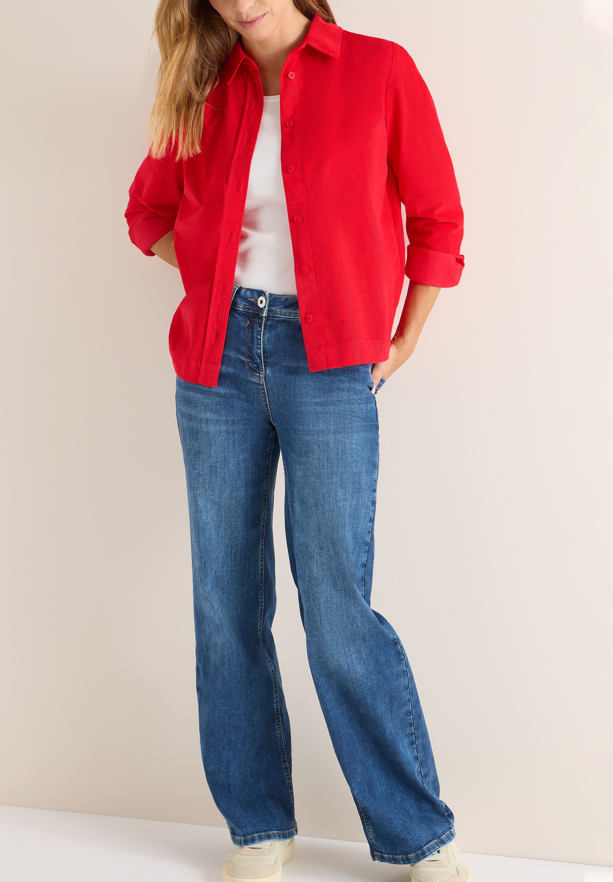 Cecil Langarmbluse mit Hemdkragen