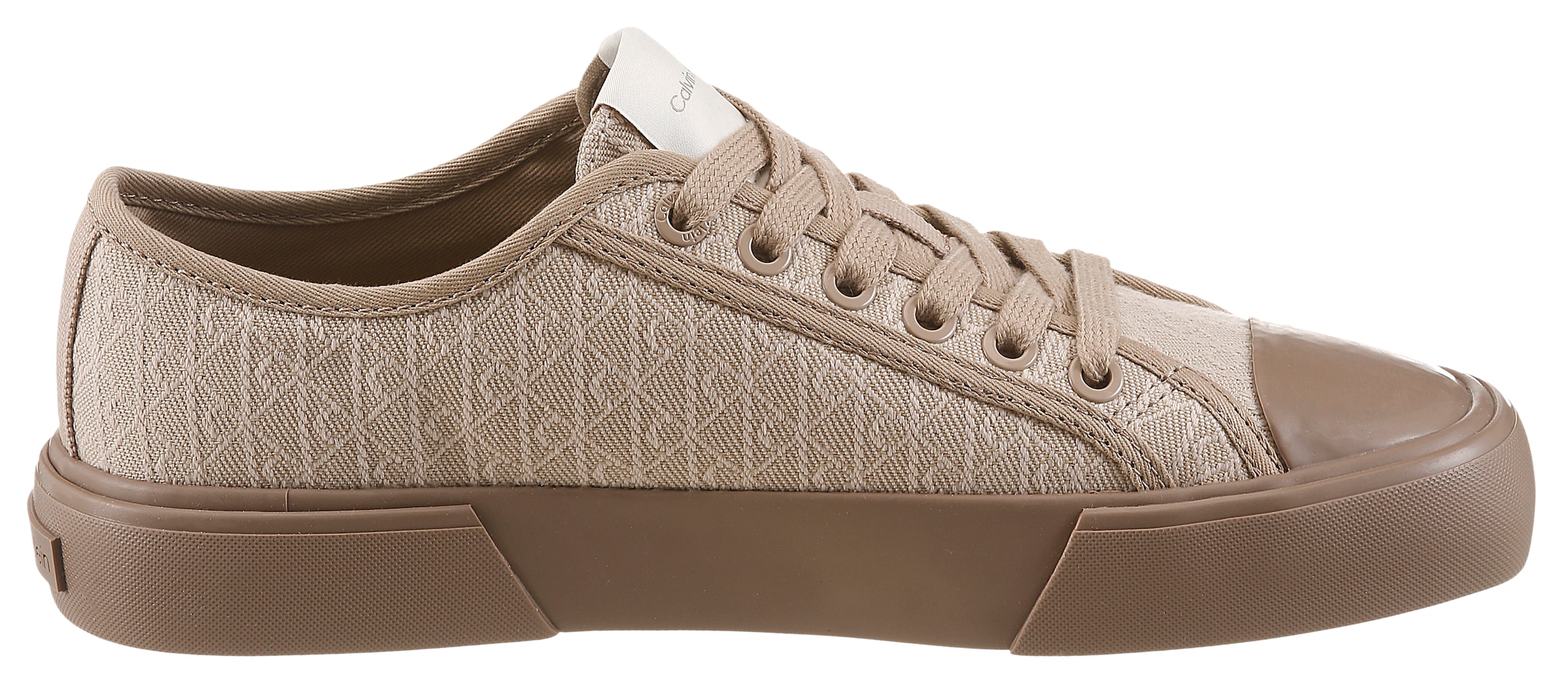 Calvin Klein Plateausneaker »VULC LOW LACEUP AOP CANVAS«  Freizeitschuh, Halbschuh, Schnürer mit Plateau