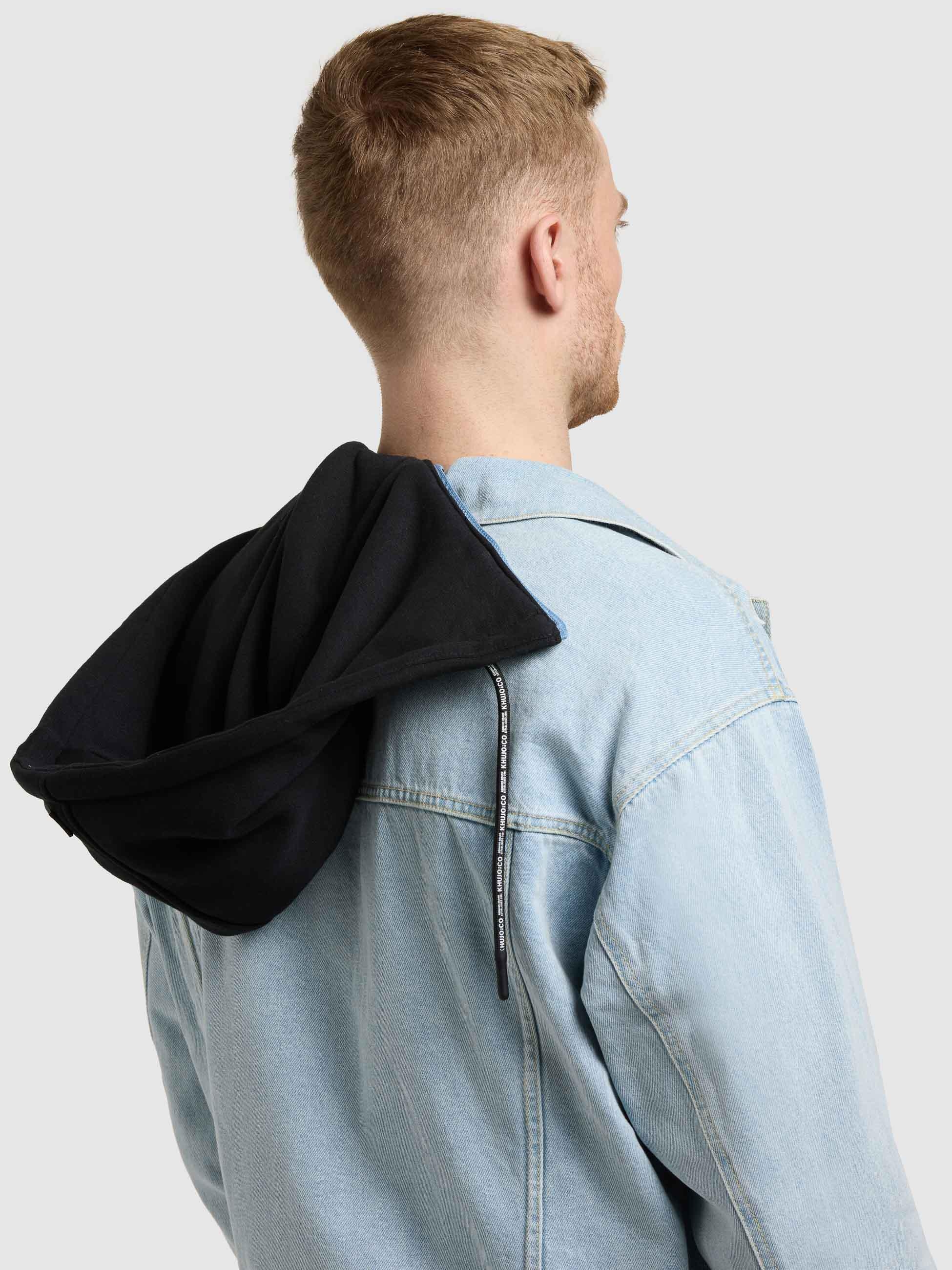 khujo Jeansjacke »Jeansjacke Jokin« mit Kapuze Herren Denim-Jacke mit Sweat-Kapuze