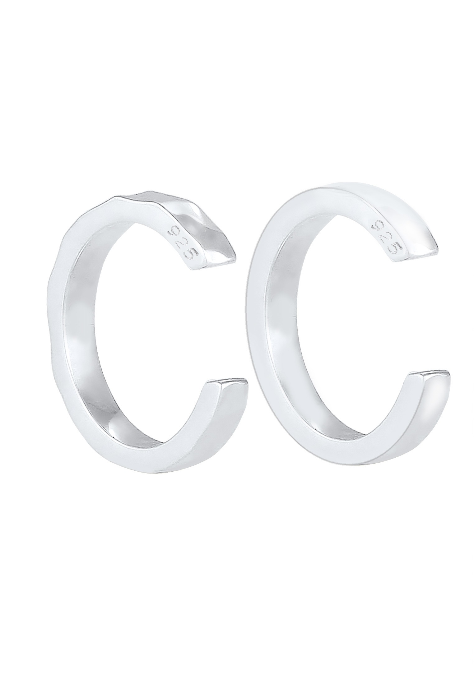 Elli Paar Ohrklemmen »Ohrringe Earcuff Set Organic Look 925 Silber«
