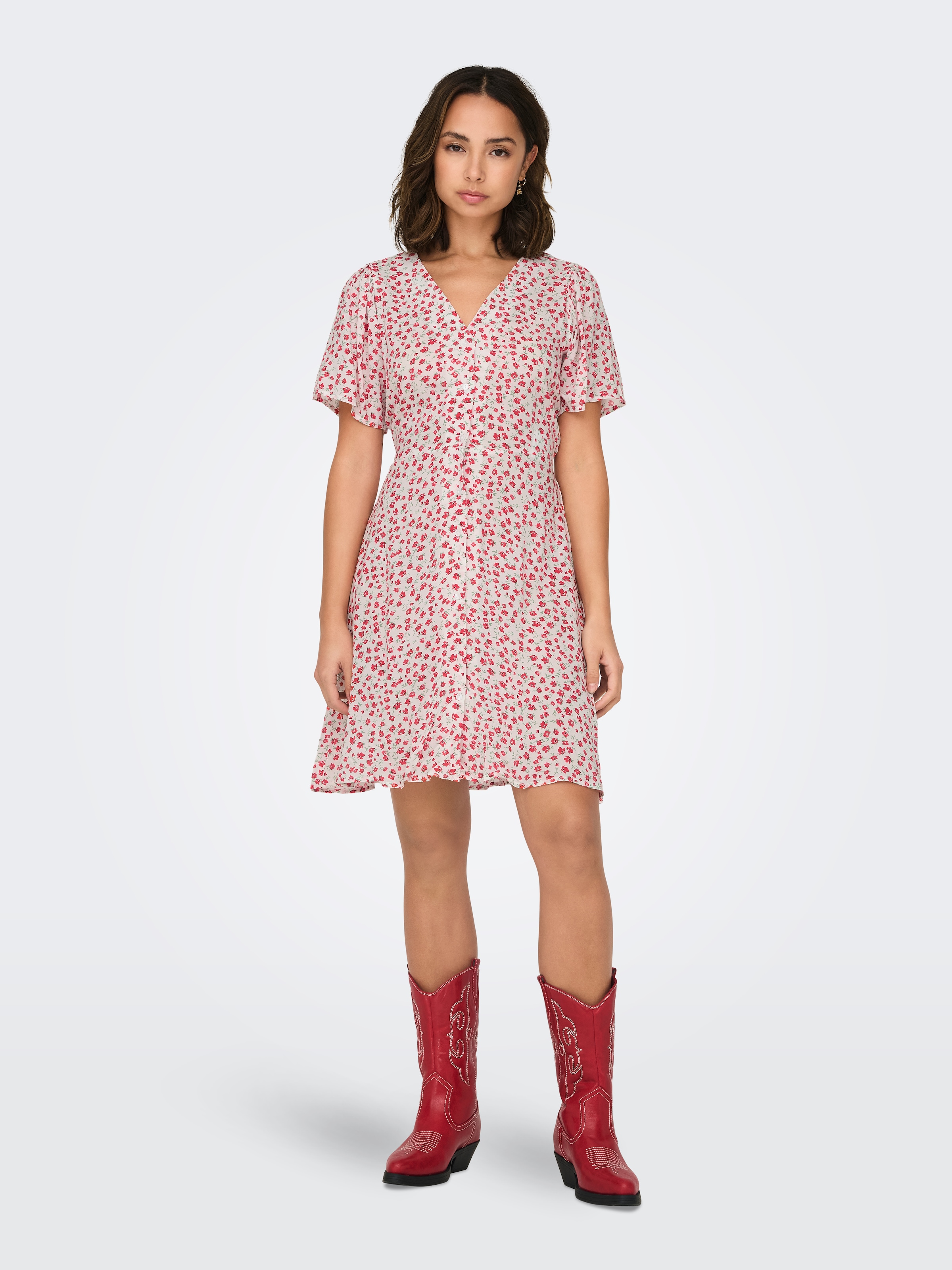 ONLY Minikleid »ONLEVIDA S/S SHORT DRESS WVN NOOS«, Sommerkleid