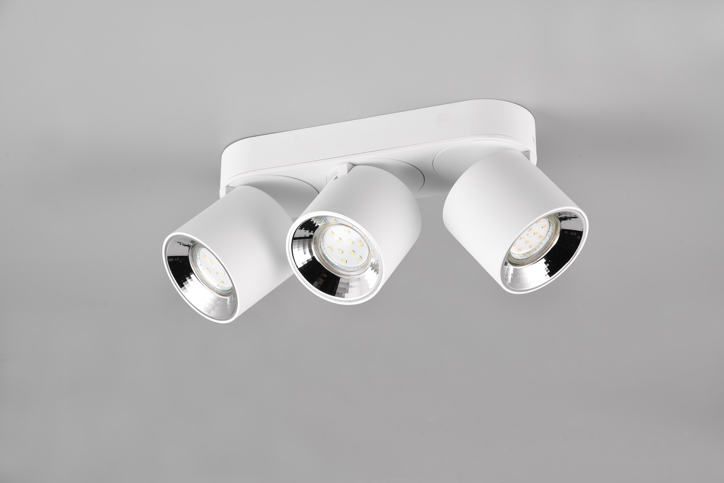 TRIO Leuchten Deckenleuchte »GUAYANA, Deckenspot 3-flammig exkl 3x GU10 max 10W Spot verstellbar«, 3 flammig, Leuchtmittel GU10 | Leuchtmittel wechselbar, als Aufbauspot oder Einbauspot nutzbar Spot schwenkbar und drehbar