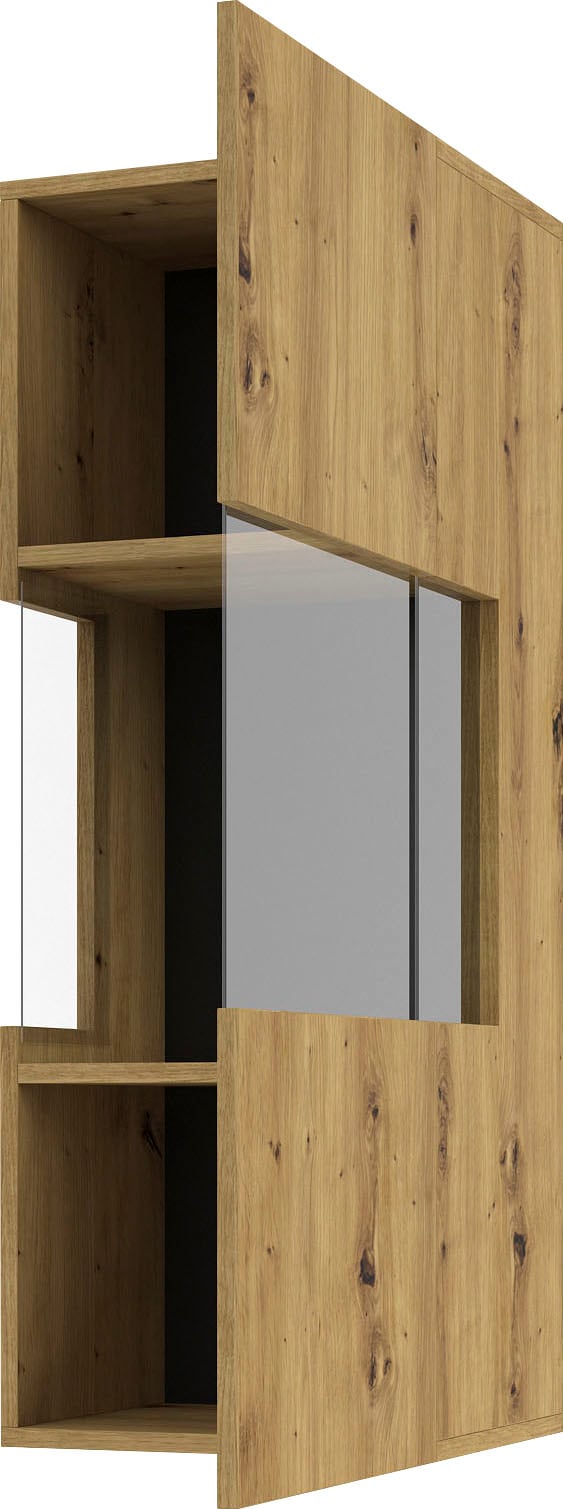 INOSIGN Hängevitrine »Ava, Breite 36 cm, hängend montierbar«, moderne grifflose Vitrine, Eckverglasung